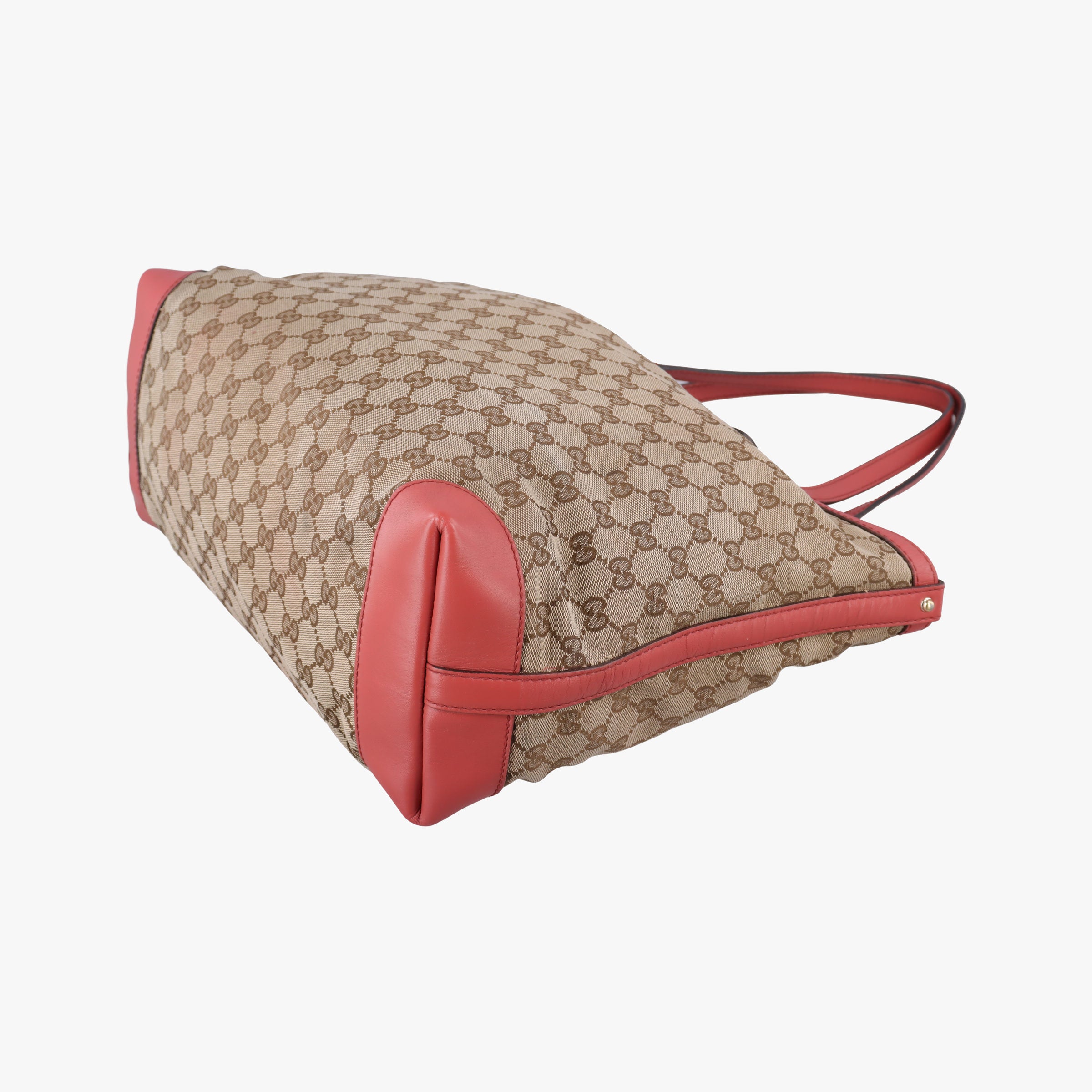 Pre-owned Gucci GG Craft Pink×beige Canvas × Leather 247209 handbag | stylenewstar