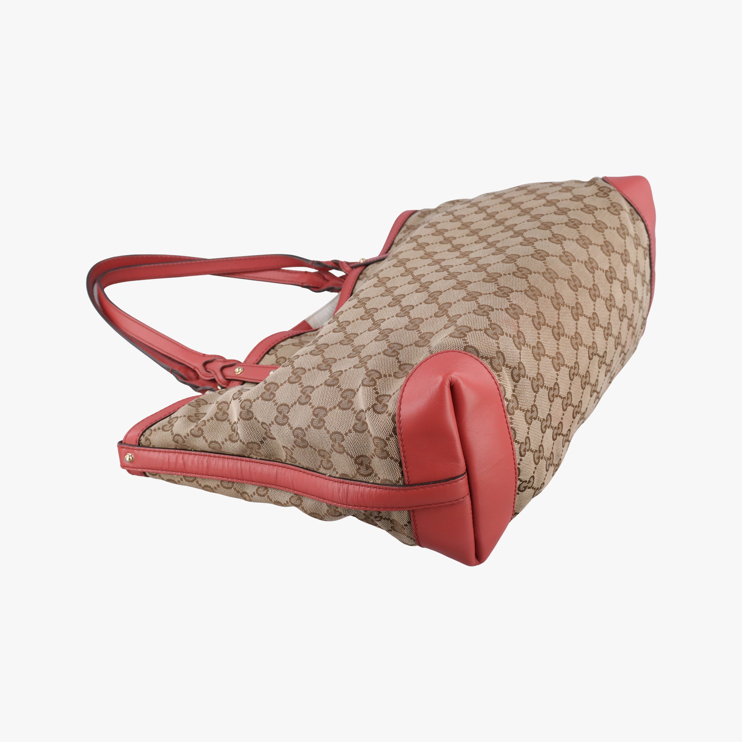 Pre-owned Gucci GG Craft Pink×beige Canvas × Leather 247209 handbag | stylenewstar