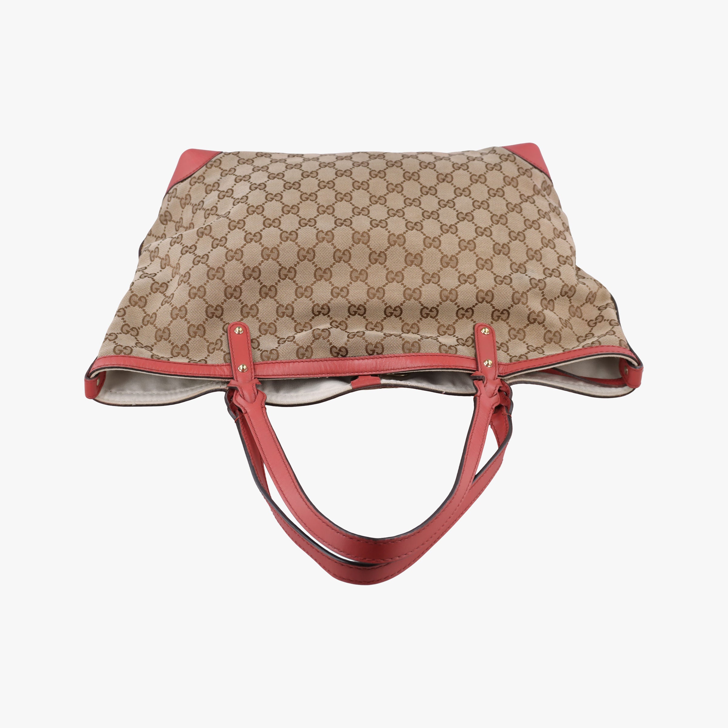 Pre-owned Gucci GG Craft Pink×beige Canvas × Leather 247209 handbag | stylenewstar