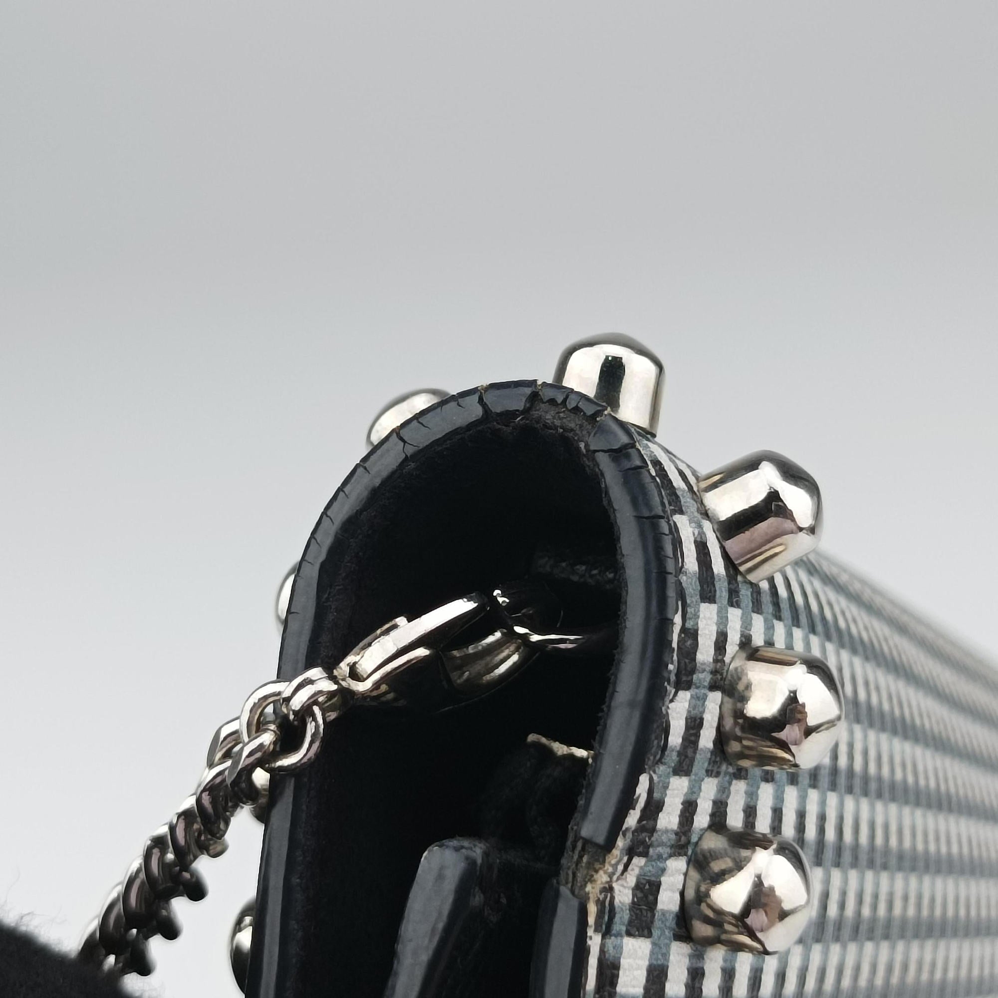 Pre-owned Fendi Karlito Lagerfeld Studded Multicolour leather 8M0346 shoulderbag | stylenewstar