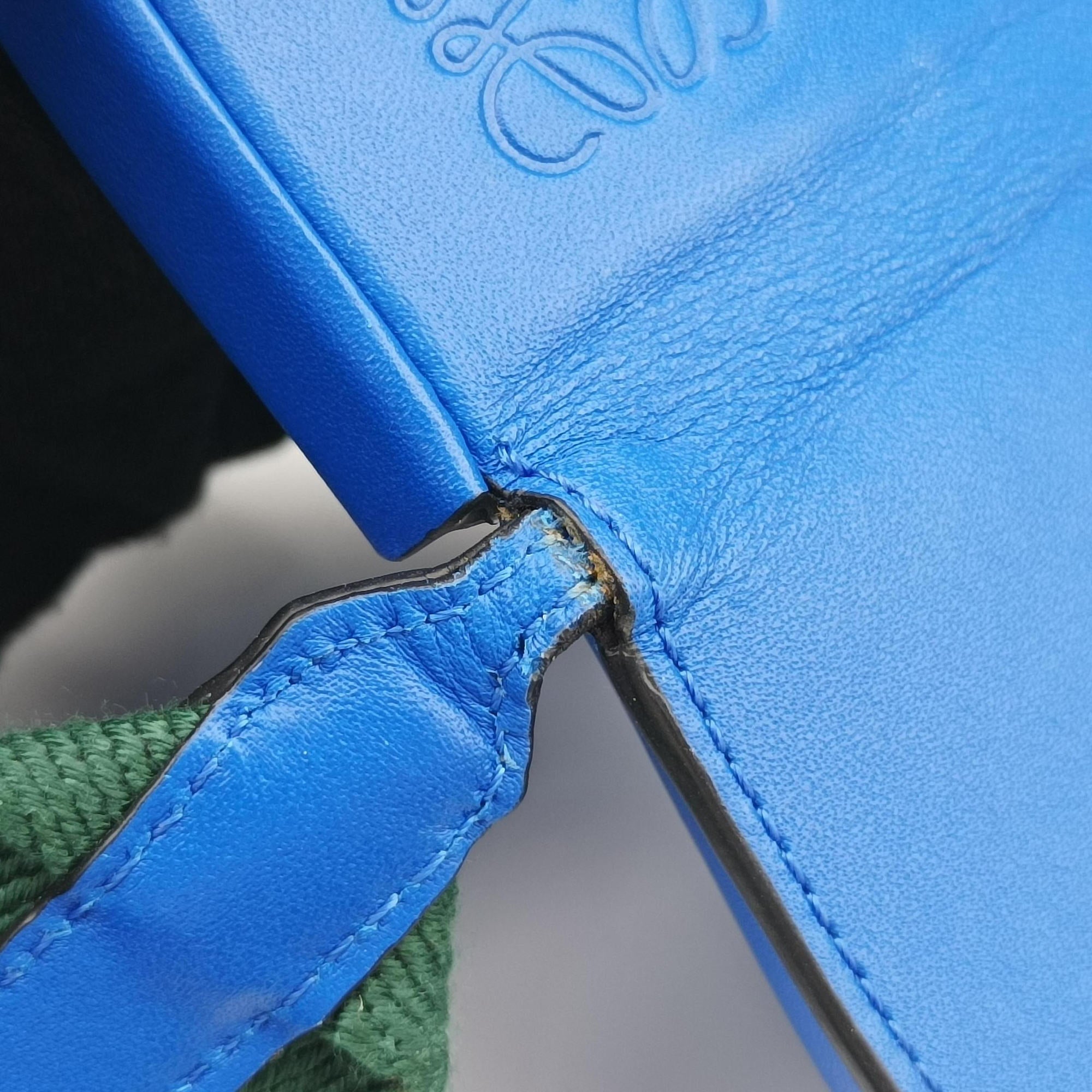 Pre-owned Loewe Heel Blue Leather  shoulderbag | stylenewstar