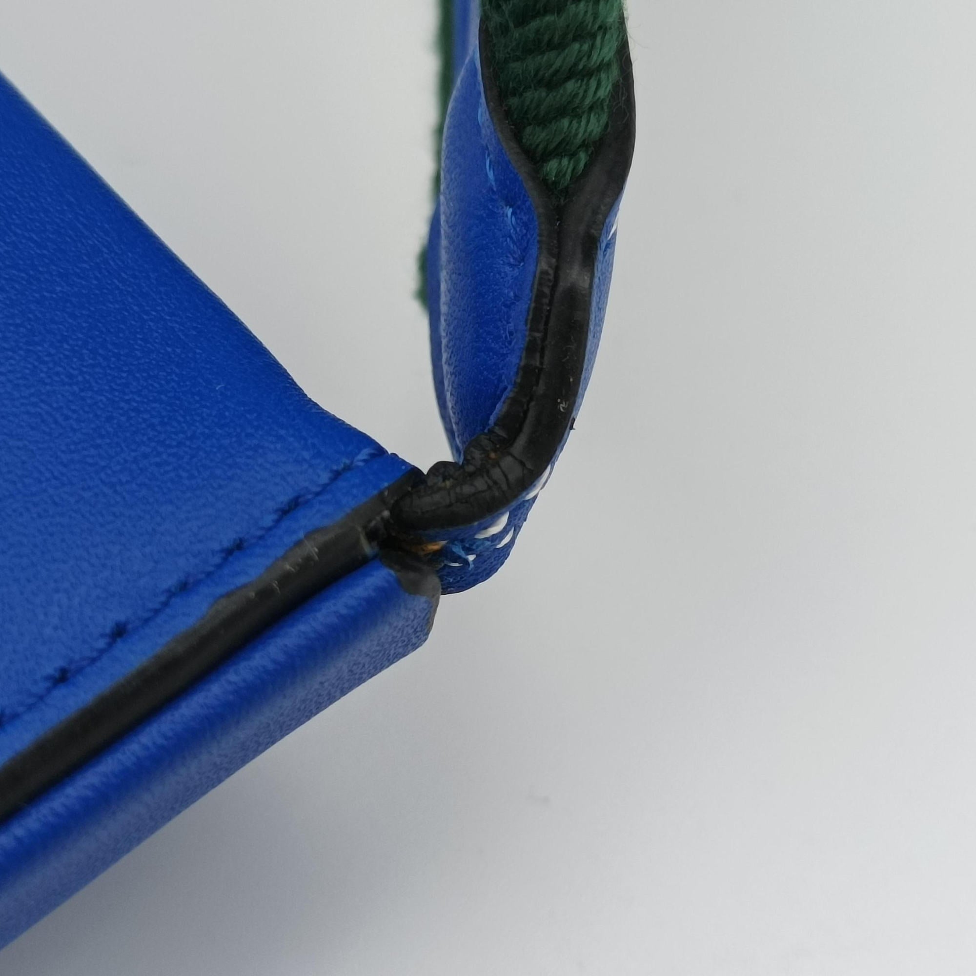 Pre-owned Loewe Heel Blue Leather  shoulderbag | stylenewstar
