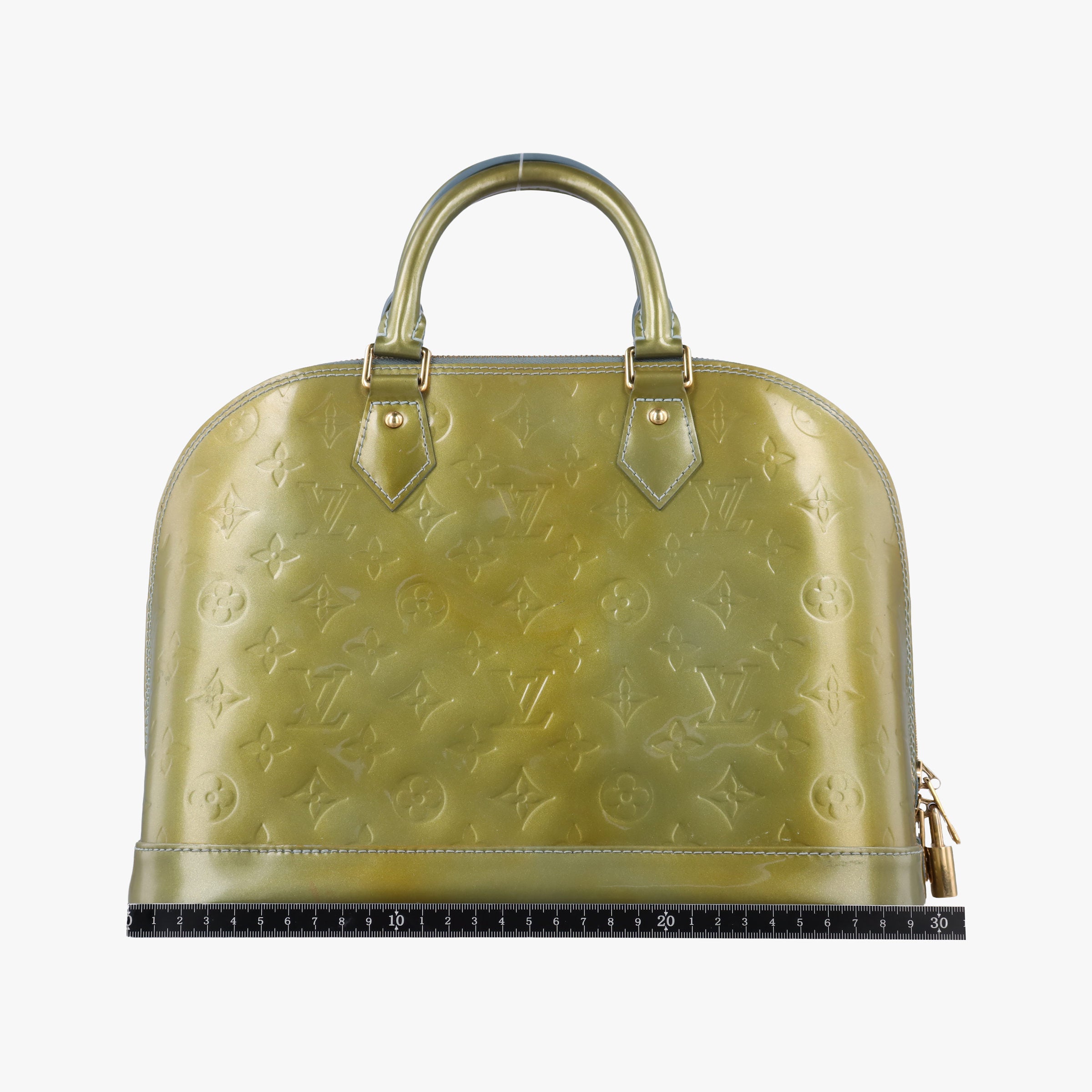 Vintage Louis Vuitton ALMA PM Green Vernis M91613 handbag | stylenewstar