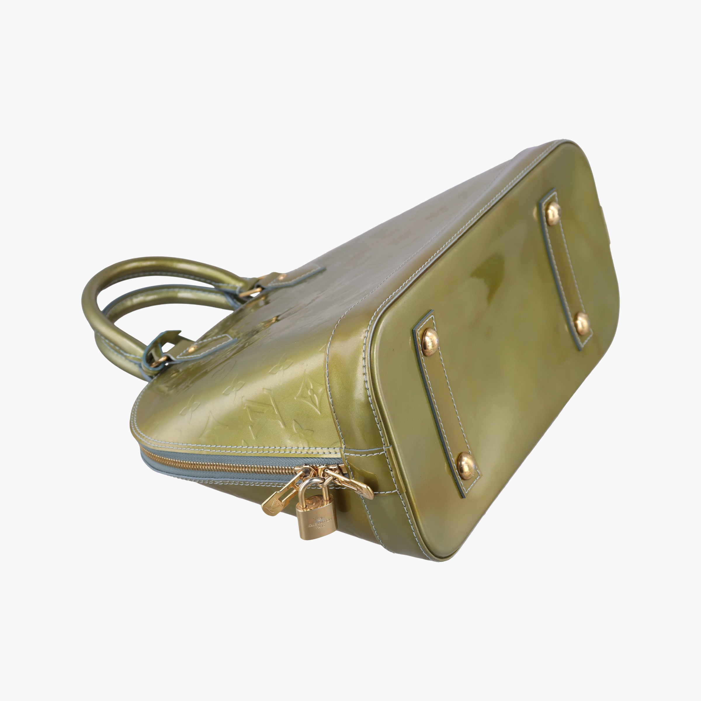 Vintage Louis Vuitton ALMA PM Green Vernis M91613 handbag | stylenewstar