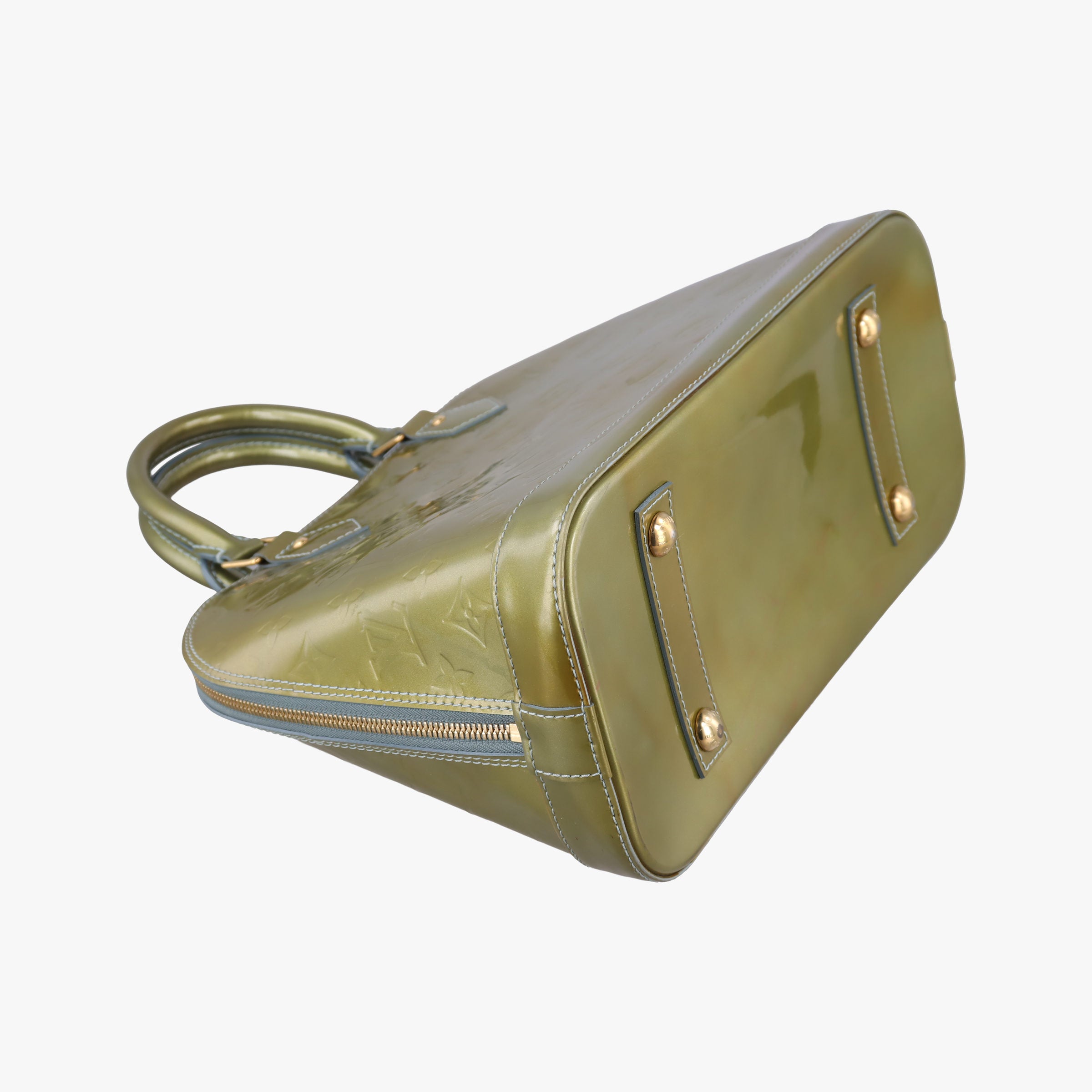 Vintage Louis Vuitton ALMA PM Green Vernis M91613 handbag | stylenewstar