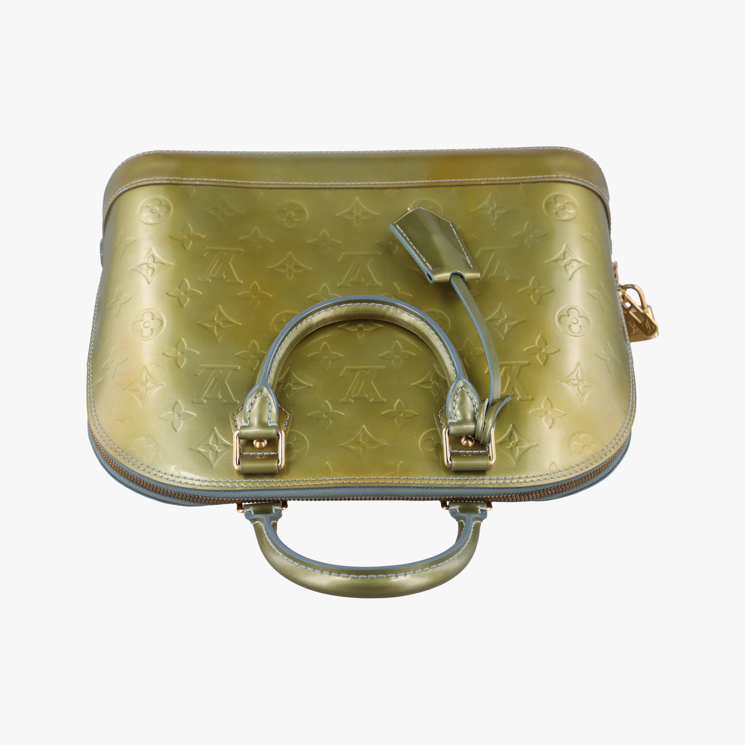 Vintage Louis Vuitton ALMA PM Green Vernis M91613 handbag | stylenewstar