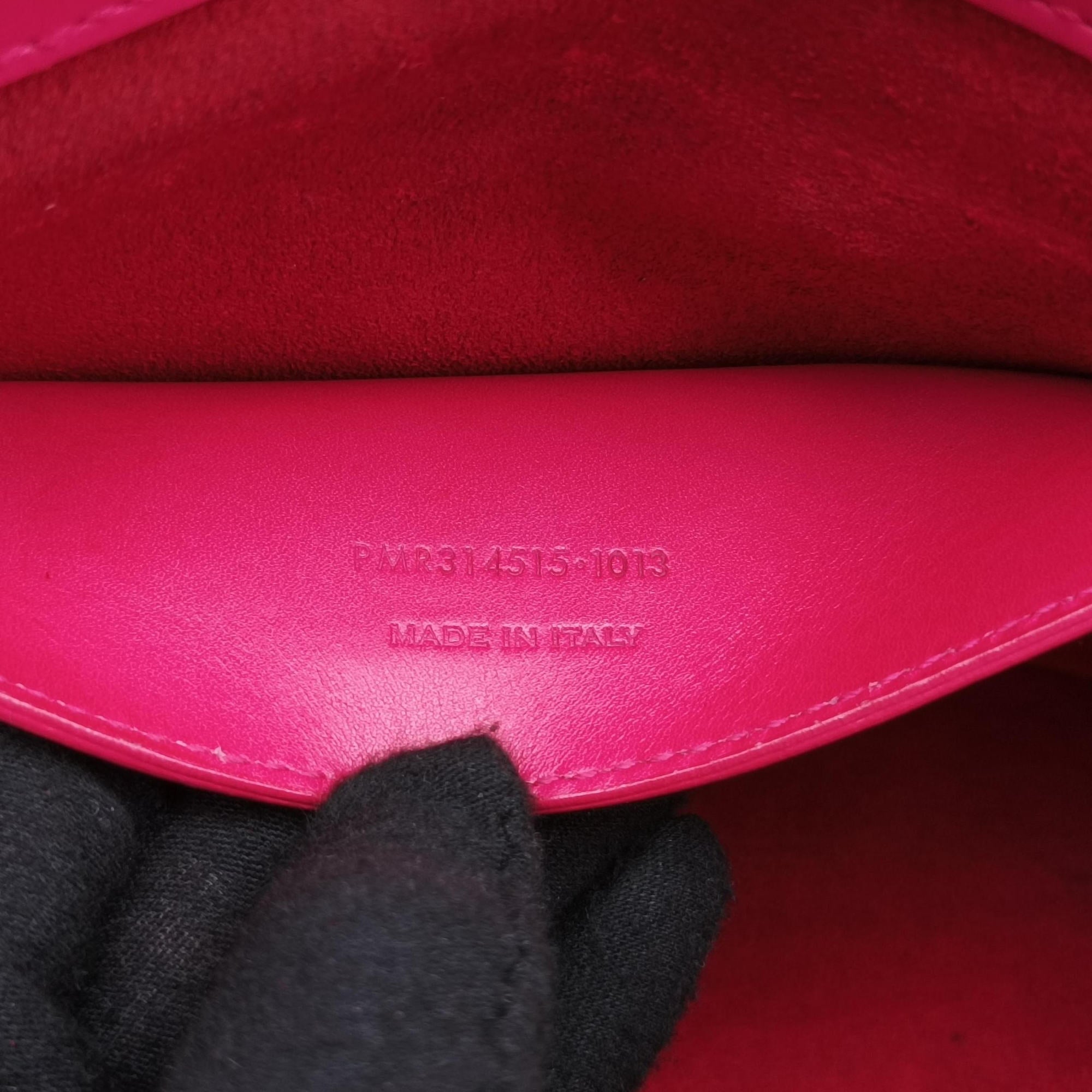 Pre-owned Yves Saint Laurent BETTY PinkxRed Leather 314515 shoulderbag | stylenewstar