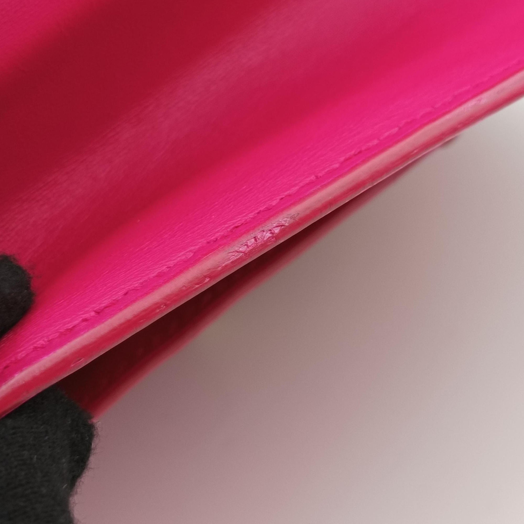 Pre-owned Yves Saint Laurent BETTY PinkxRed Leather 314515 shoulderbag | stylenewstar