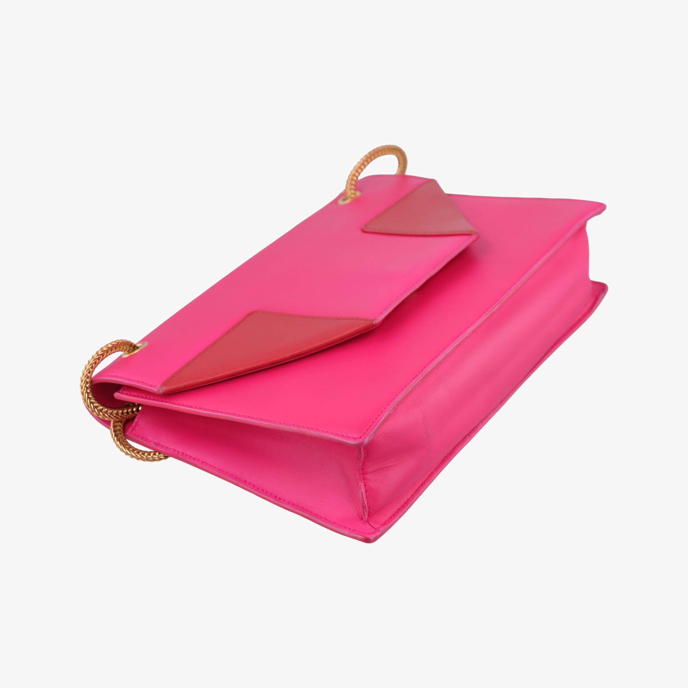 Pre-owned Yves Saint Laurent BETTY PinkxRed Leather 314515 shoulderbag | stylenewstar