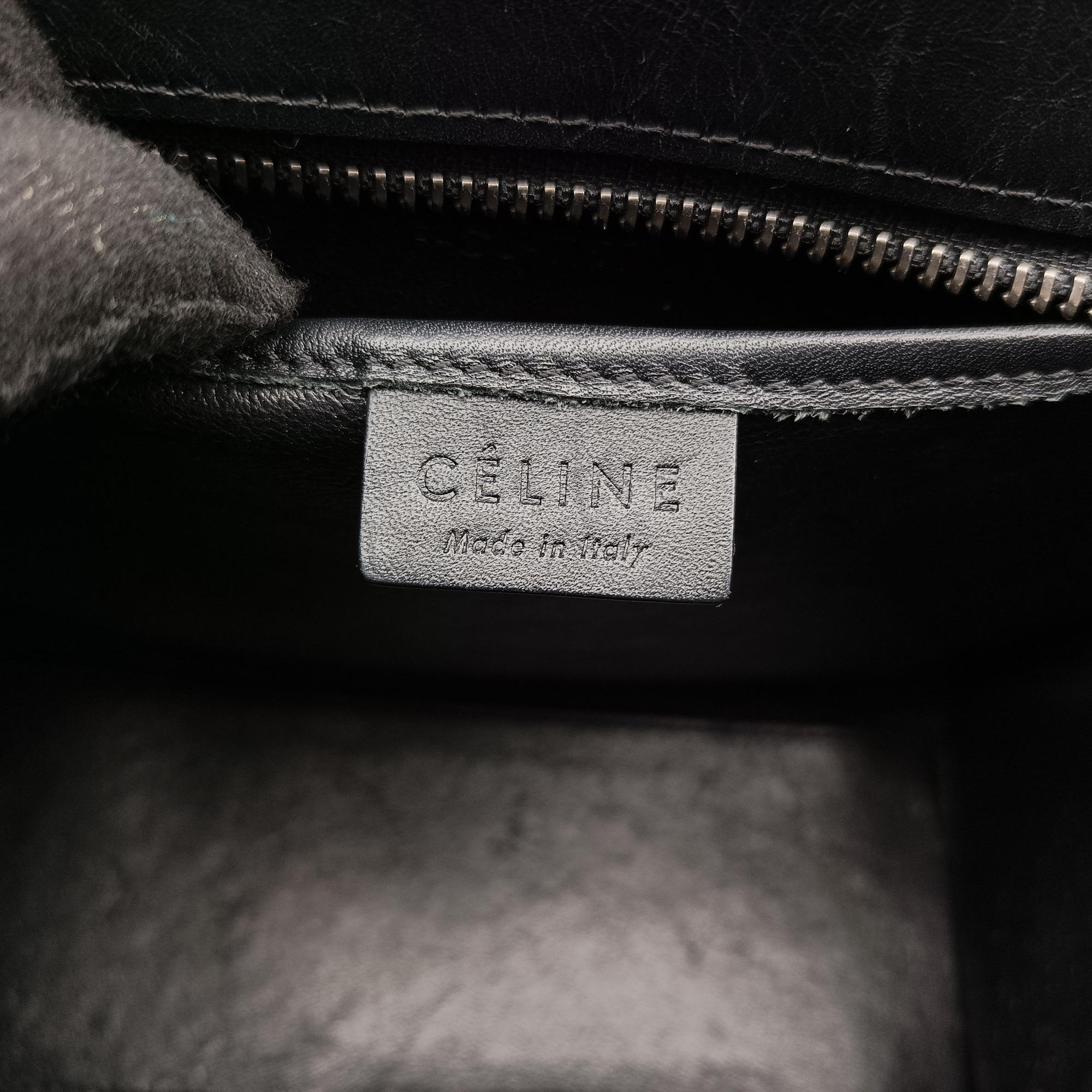 Vintage Celine luggage nano shopper Black×Red×Grey Leather×Suede  handbag | stylenewstar