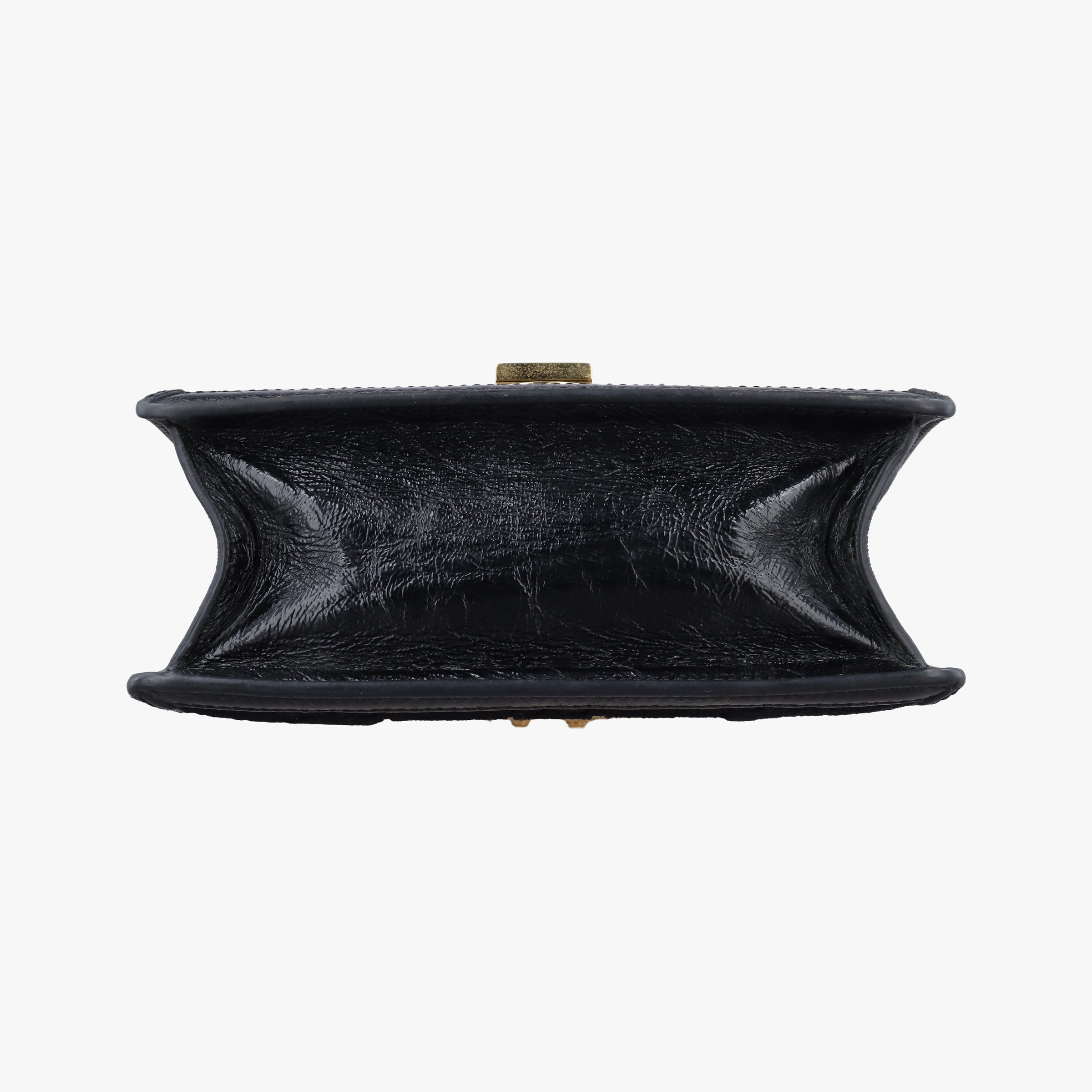Pre-owned Gucci Sylvie Black×red×green velour×leather 470270 shoulderbag | stylenewstar