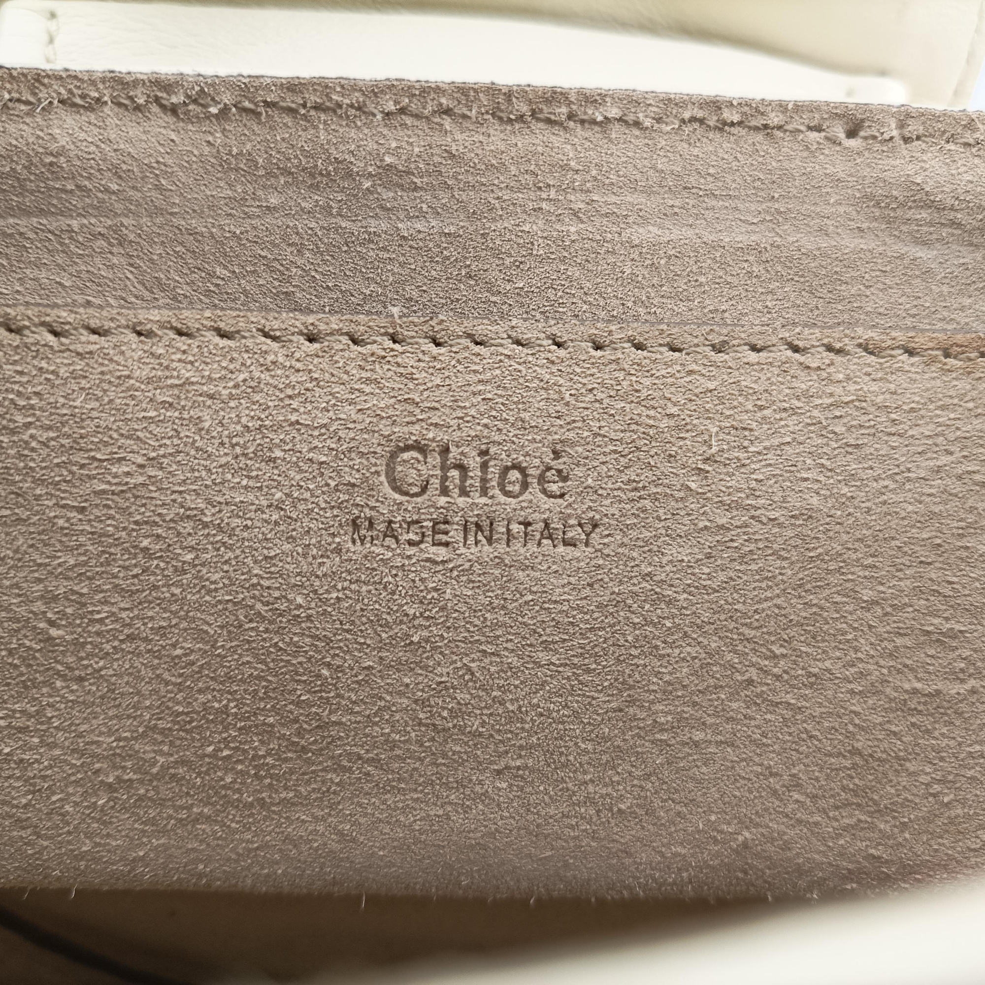 Pre-owned Chloe Drew Bijou White Leather  shoulderbag | stylenewstar