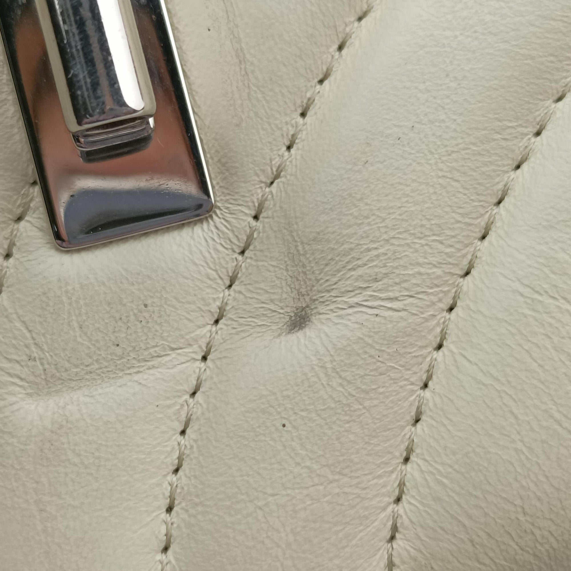Pre-owned Chloe Drew Bijou White Leather  shoulderbag | stylenewstar