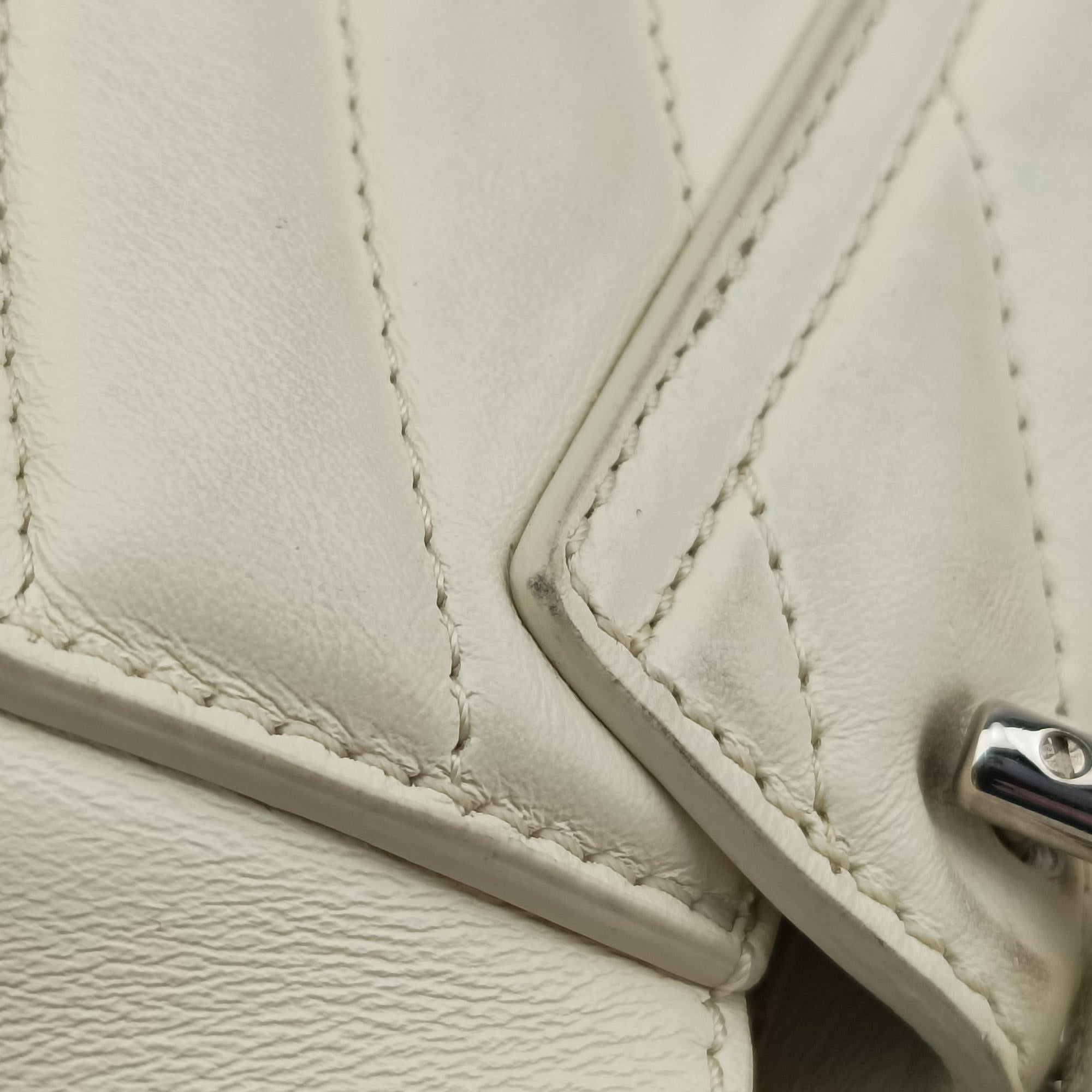 Pre-owned Chloe Drew Bijou White Leather  shoulderbag | stylenewstar