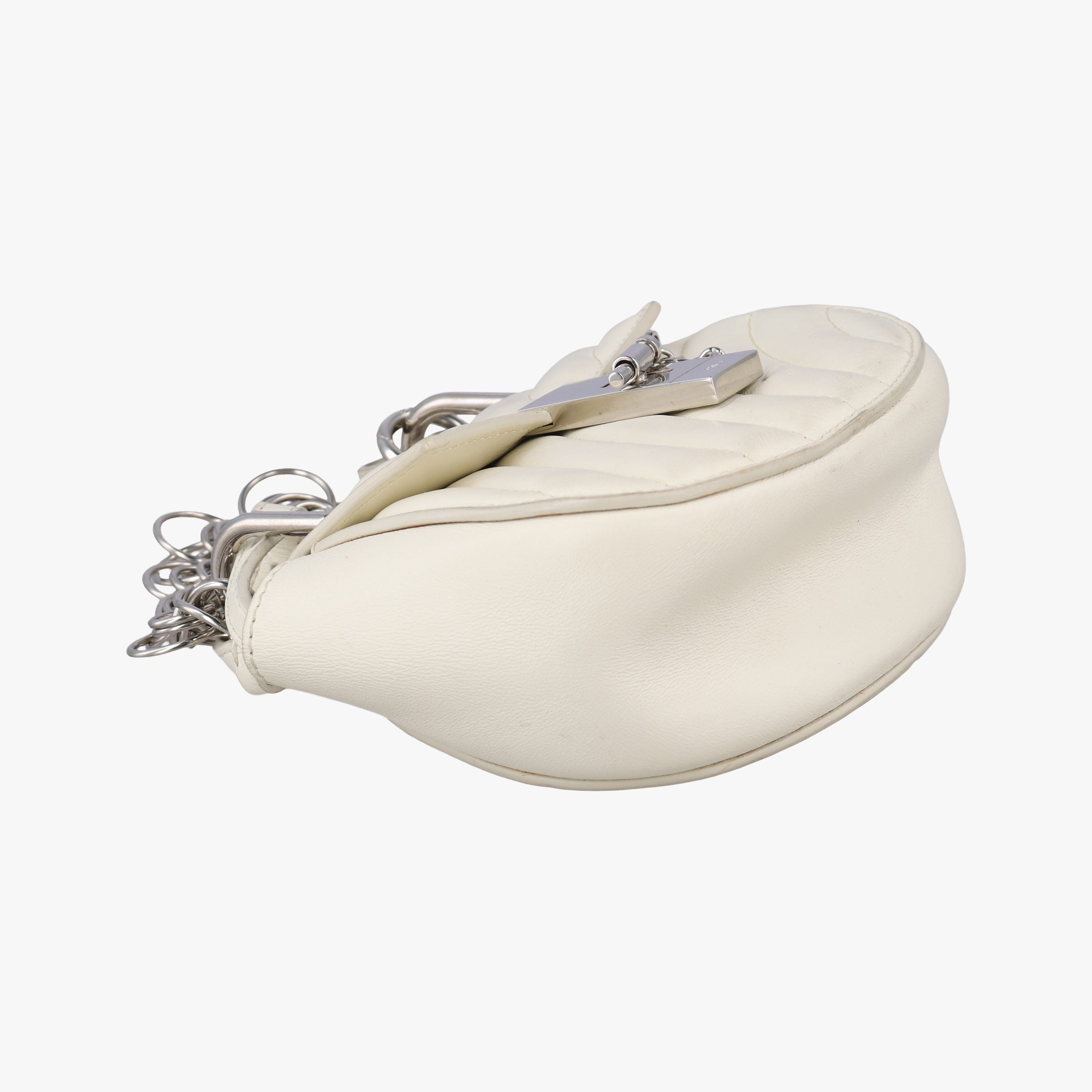 Pre-owned Chloe Drew Bijou White Leather  shoulderbag | stylenewstar