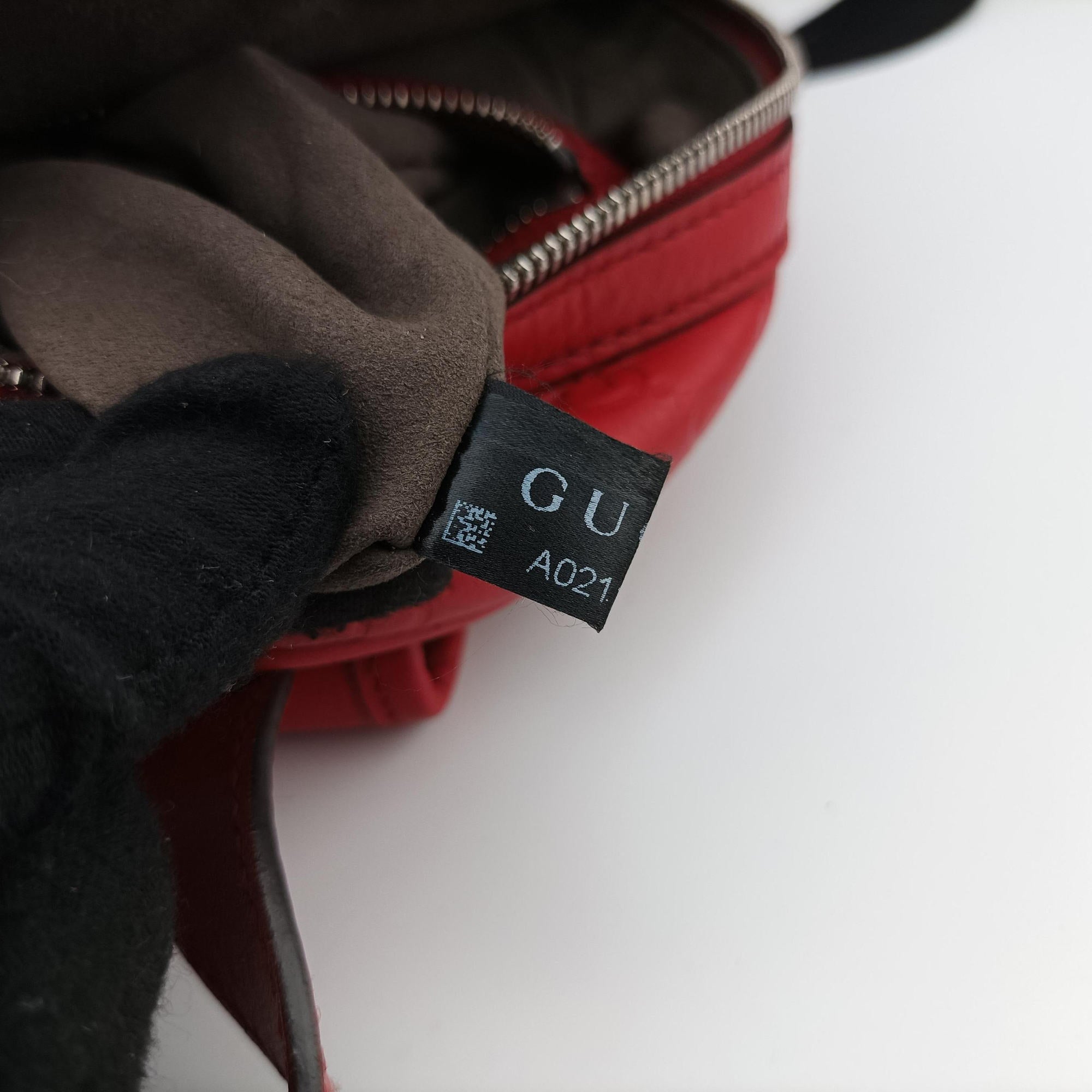 Pre-owned Gucci Guccissima Red Leather 450967 backpack/rucksack | stylenewstar