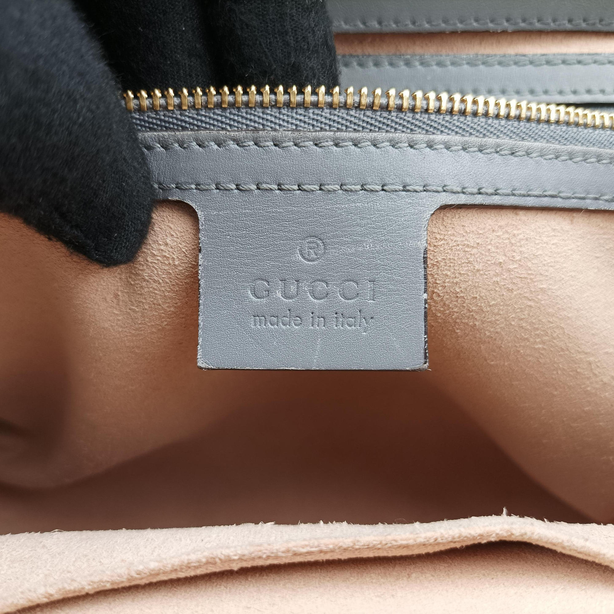Pre-owned Gucci Bamboo Nymphaea Grey Leather 453767 shoulderbag | stylenewstar