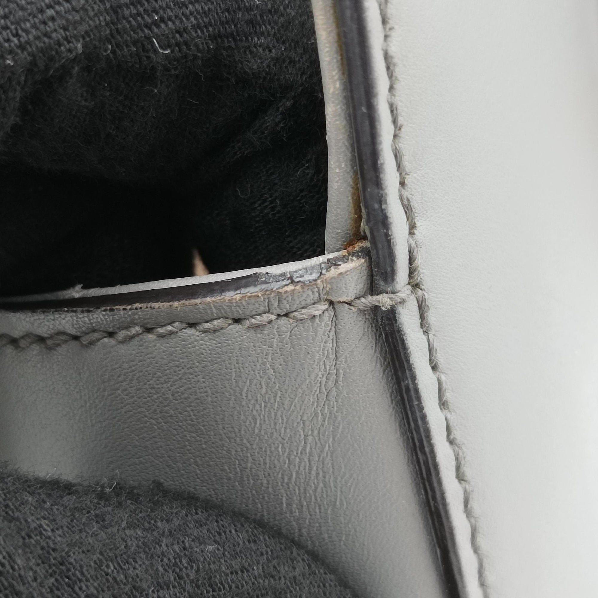 Pre-owned Gucci Bamboo Nymphaea Grey Leather 453767 shoulderbag | stylenewstar