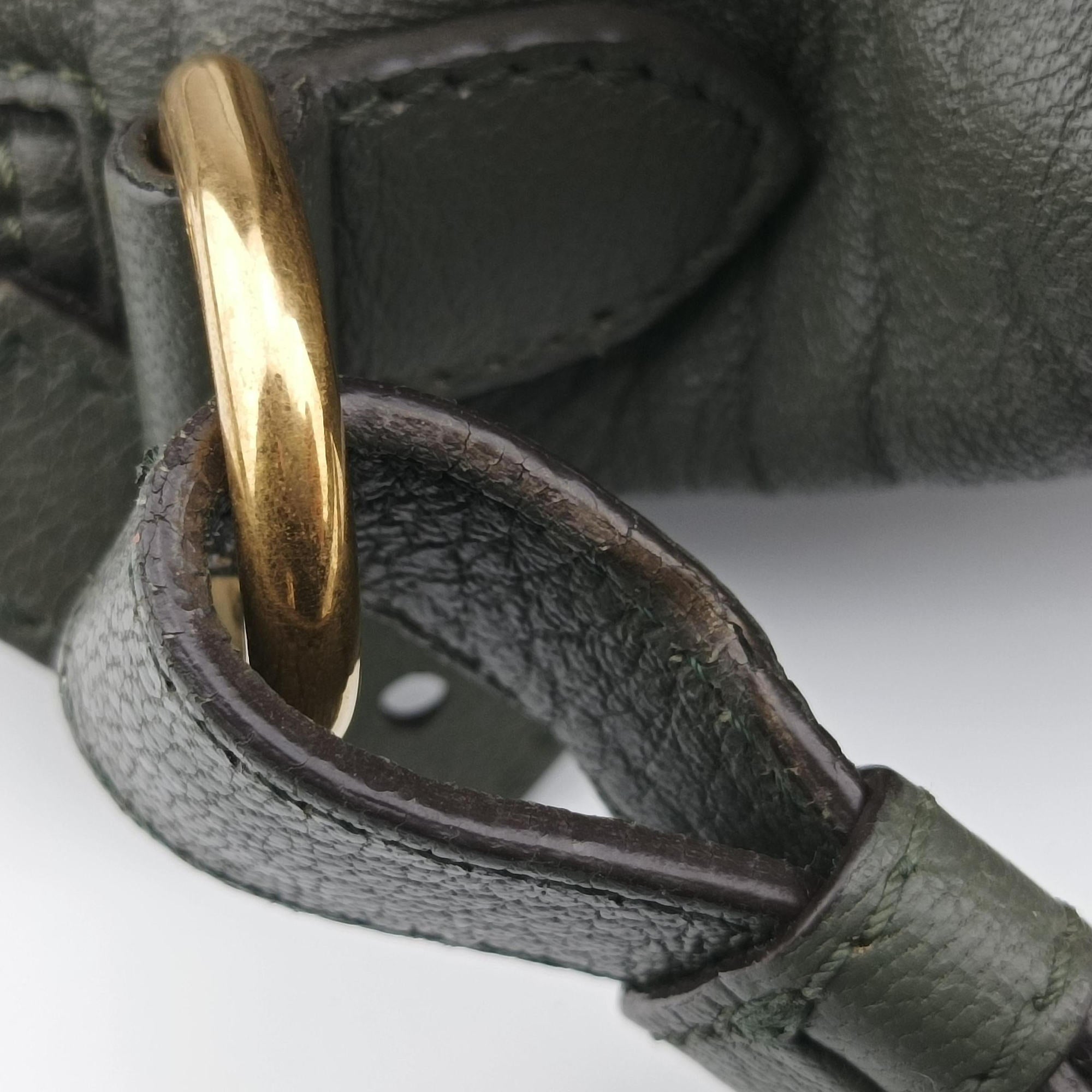 Vintage Alexander McQueen Skull Padlock green Leather  shoulderbag | stylenewstar