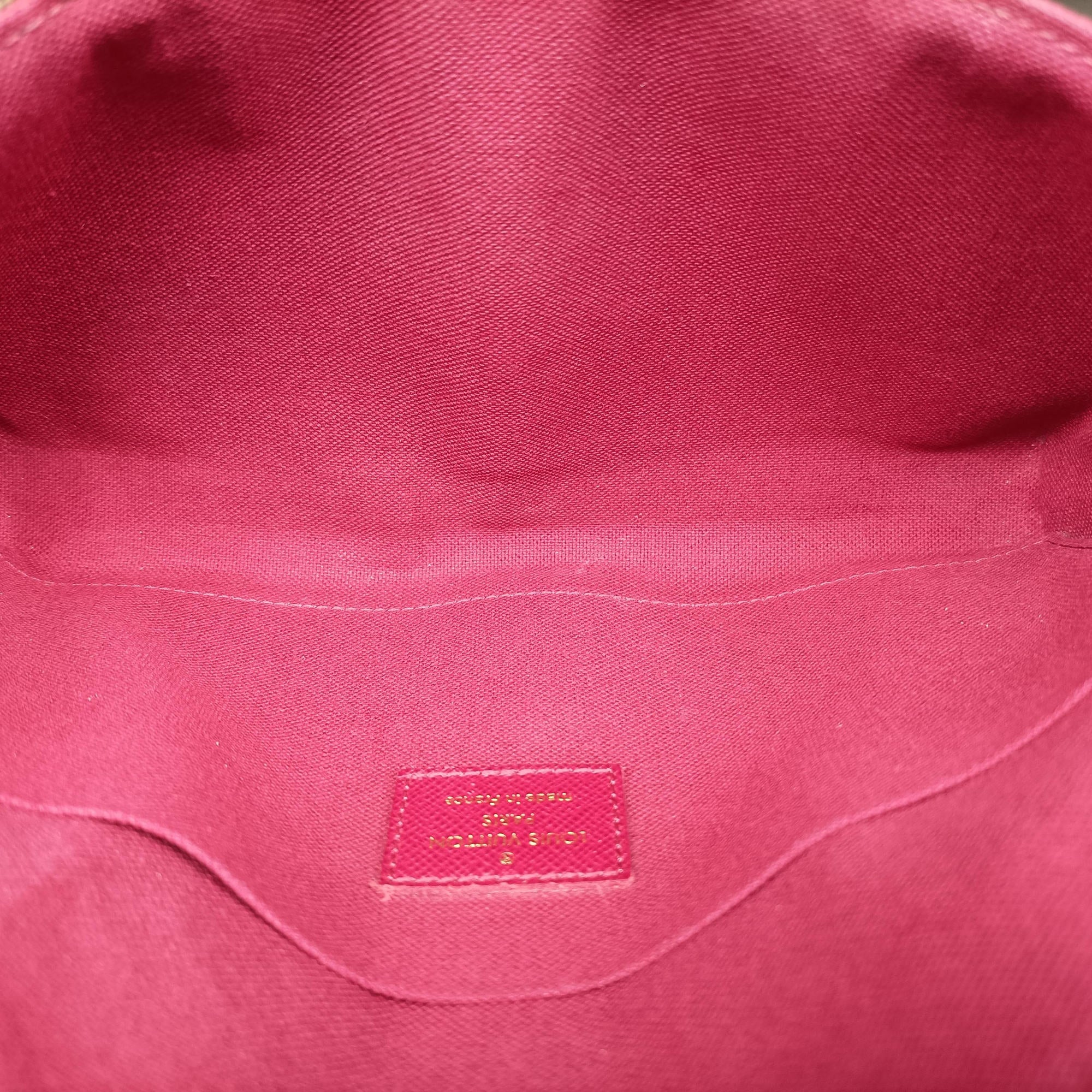 Vintage Louis Vuitton Pochette FeLICIE Brown Monogram Canvas M61276 shoulderbag | stylenewstar