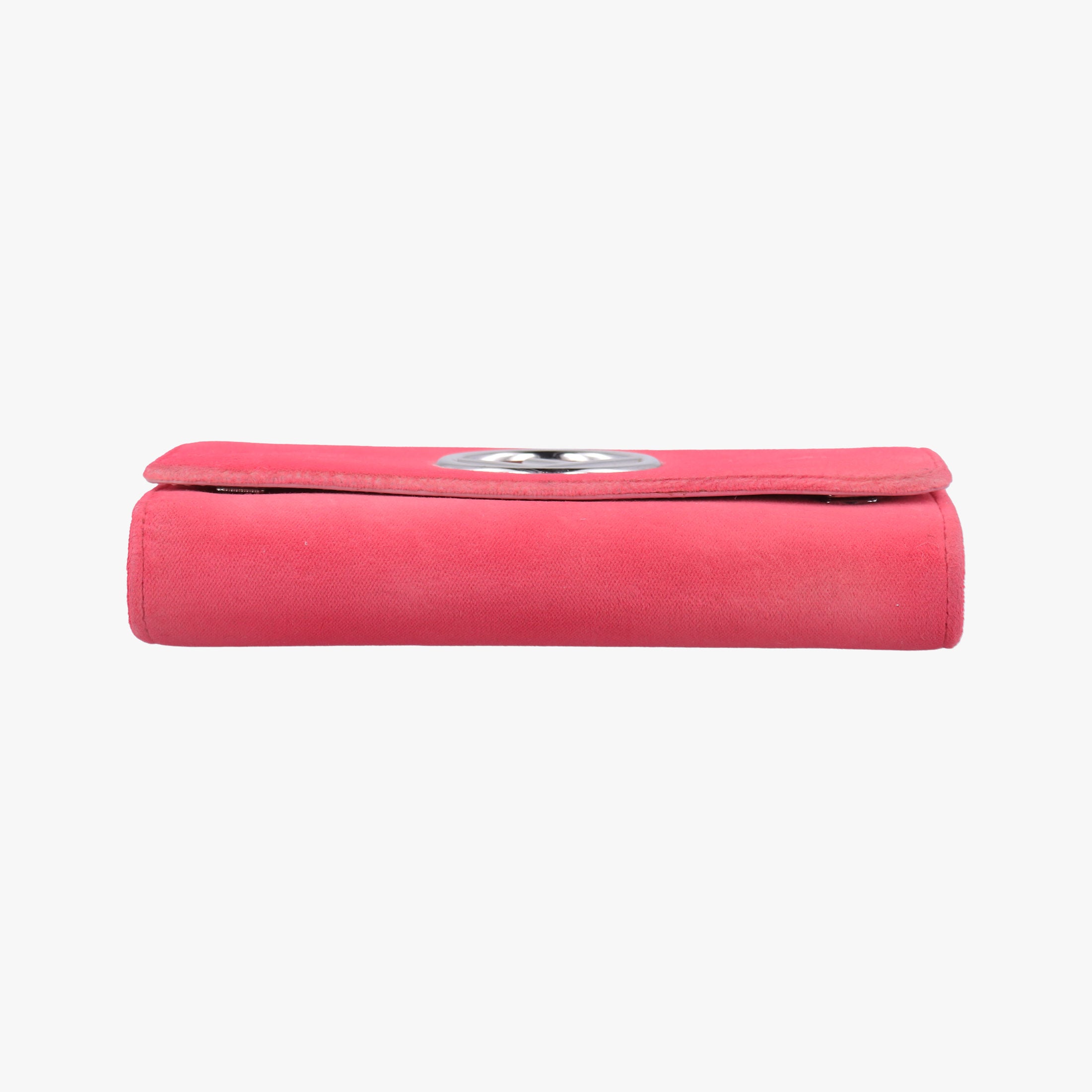 Pre-owned Fendi Kan I F Logo Pink velour 8BS012 shoulderbag | stylenewstar