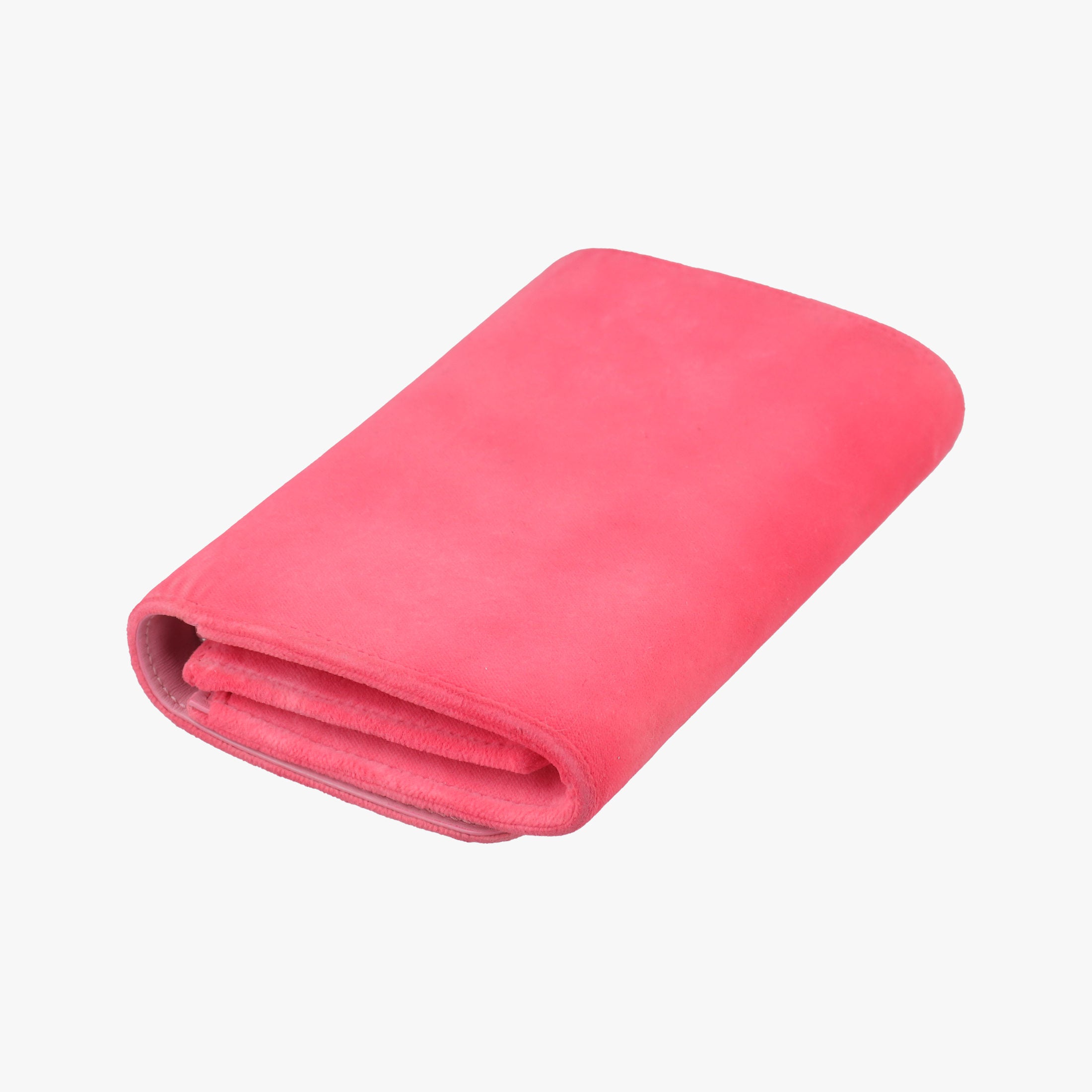 Pre-owned Fendi Kan I F Logo Pink velour 8BS012 shoulderbag | stylenewstar