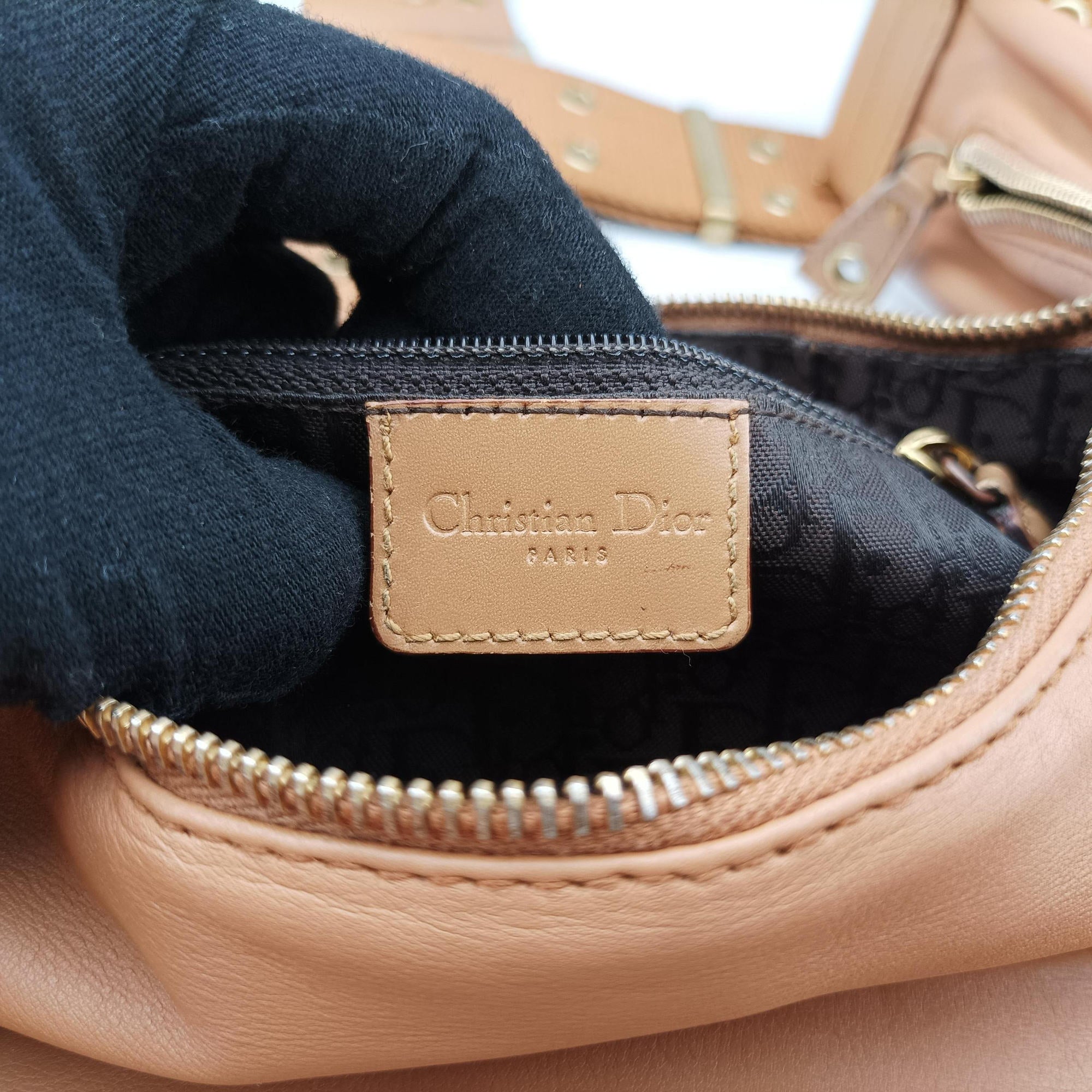Vintage Christian Dior Taba  Brown Leather  shoulderbag | stylenewstar