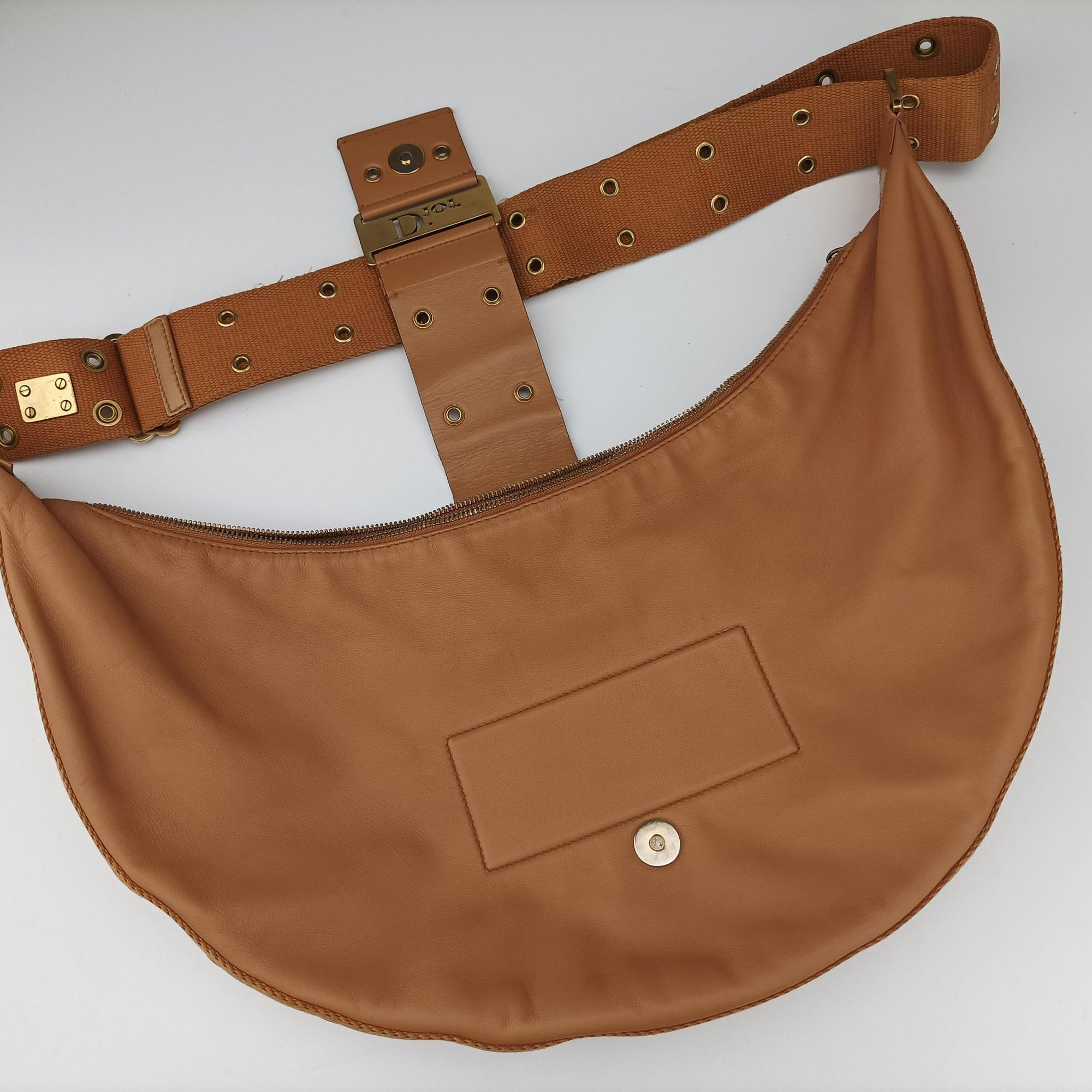 Vintage Christian Dior Taba  Brown Leather  shoulderbag | stylenewstar