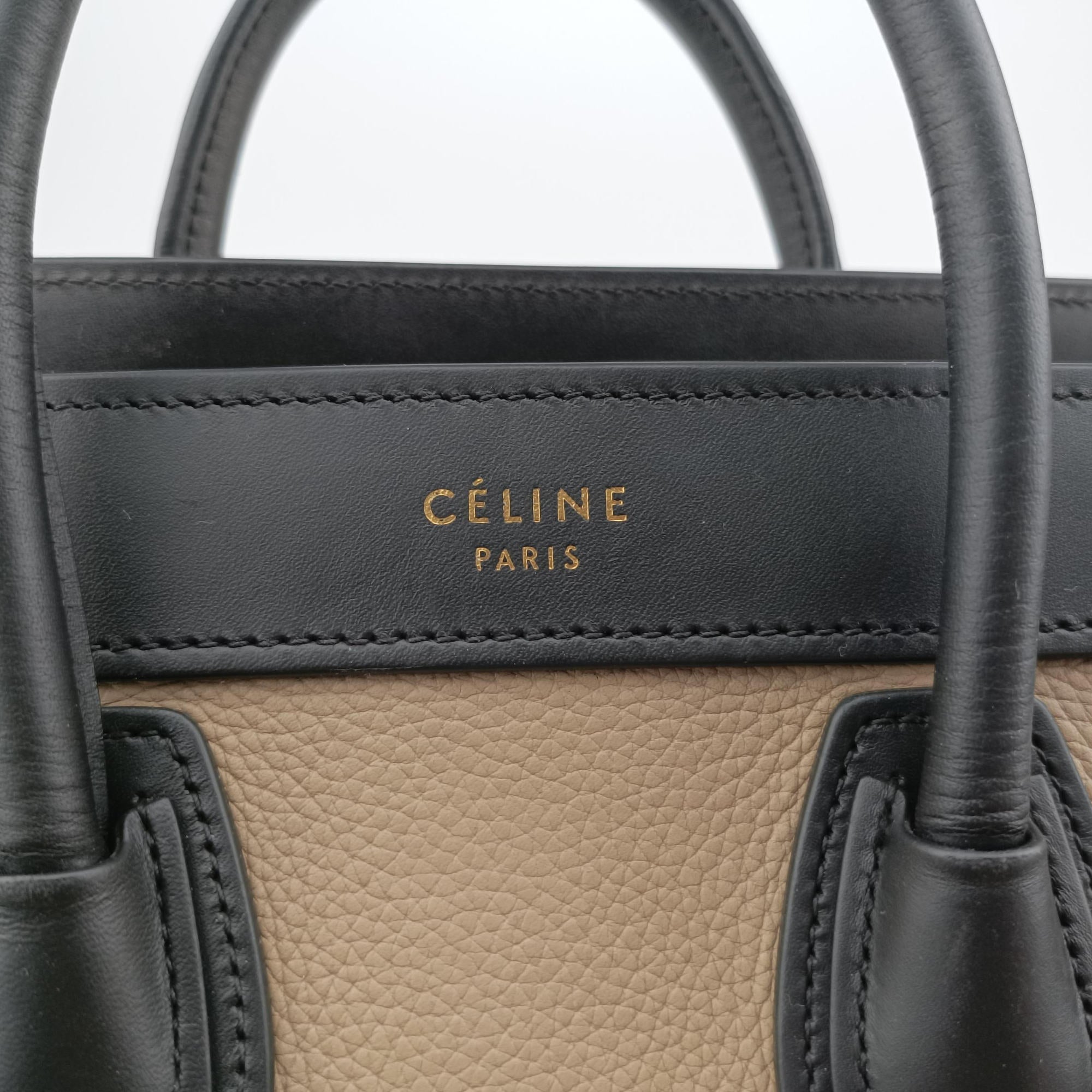 Pre-owned Celine luggage nano shopper Multicolour leather  shoulderbag | stylenewstar