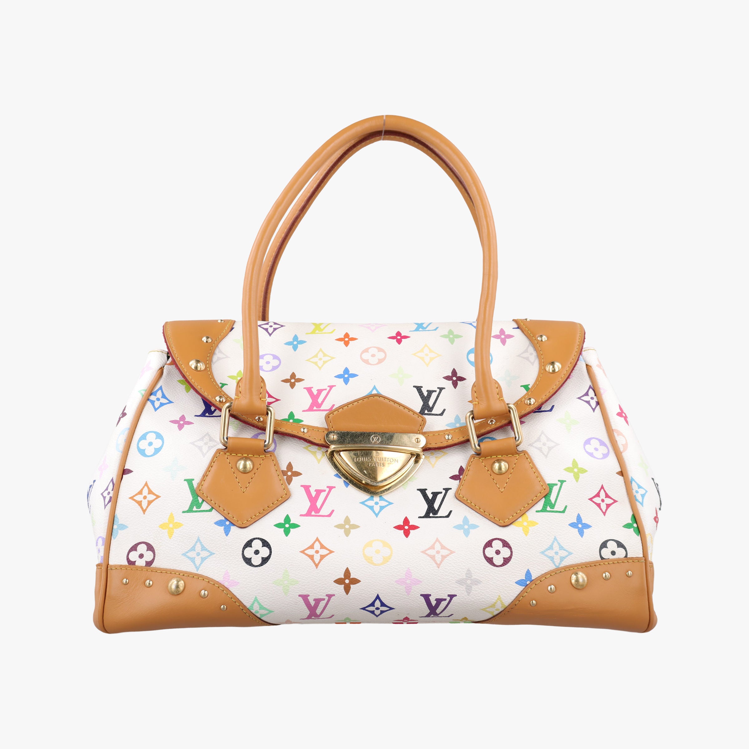 Pre-owned Louis Vuitton BEVERLY GM white Monogram Multicolor M40201 shoulderbag | stylenewstar