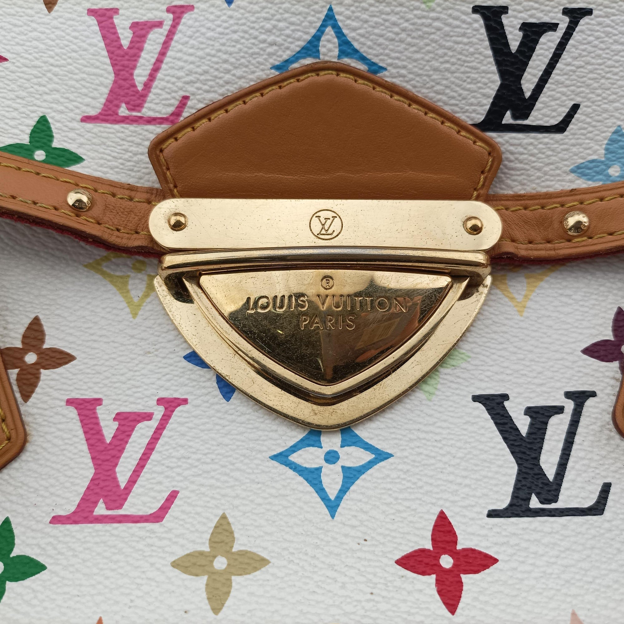 Pre-owned Louis Vuitton BEVERLY GM white Monogram Multicolor M40201 shoulderbag | stylenewstar