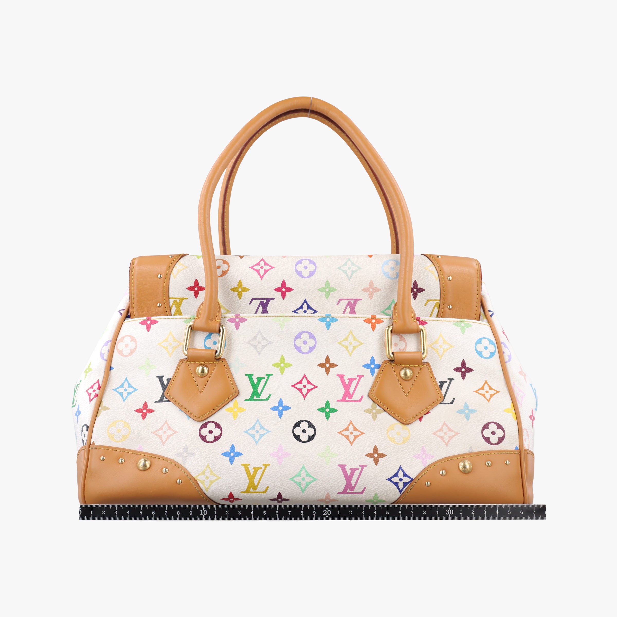 Pre-owned Louis Vuitton BEVERLY GM white Monogram Multicolor M40201 shoulderbag | stylenewstar