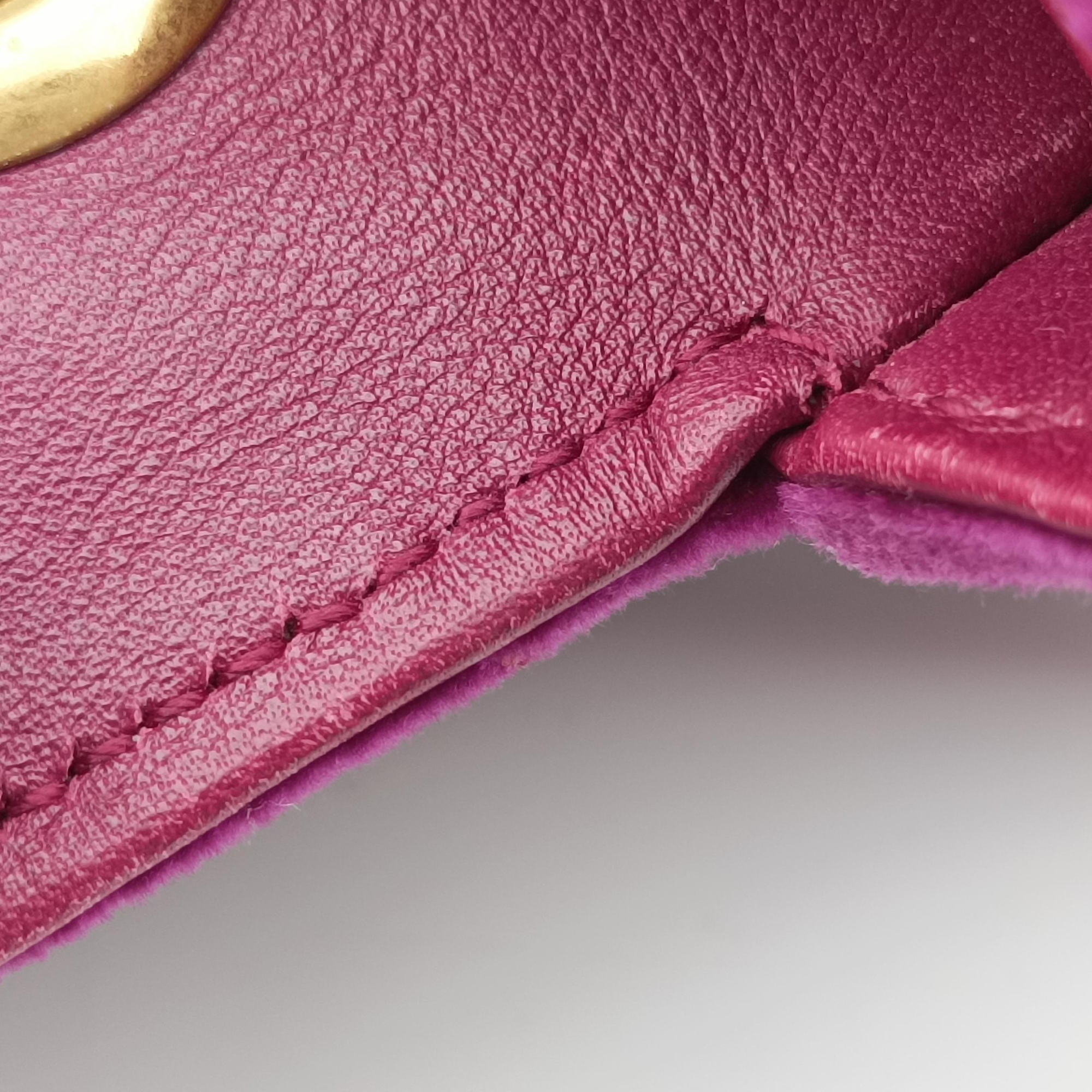 Pre-owned Gucci GG Marmont Purple velour 443497 shoulderbag | stylenewstar