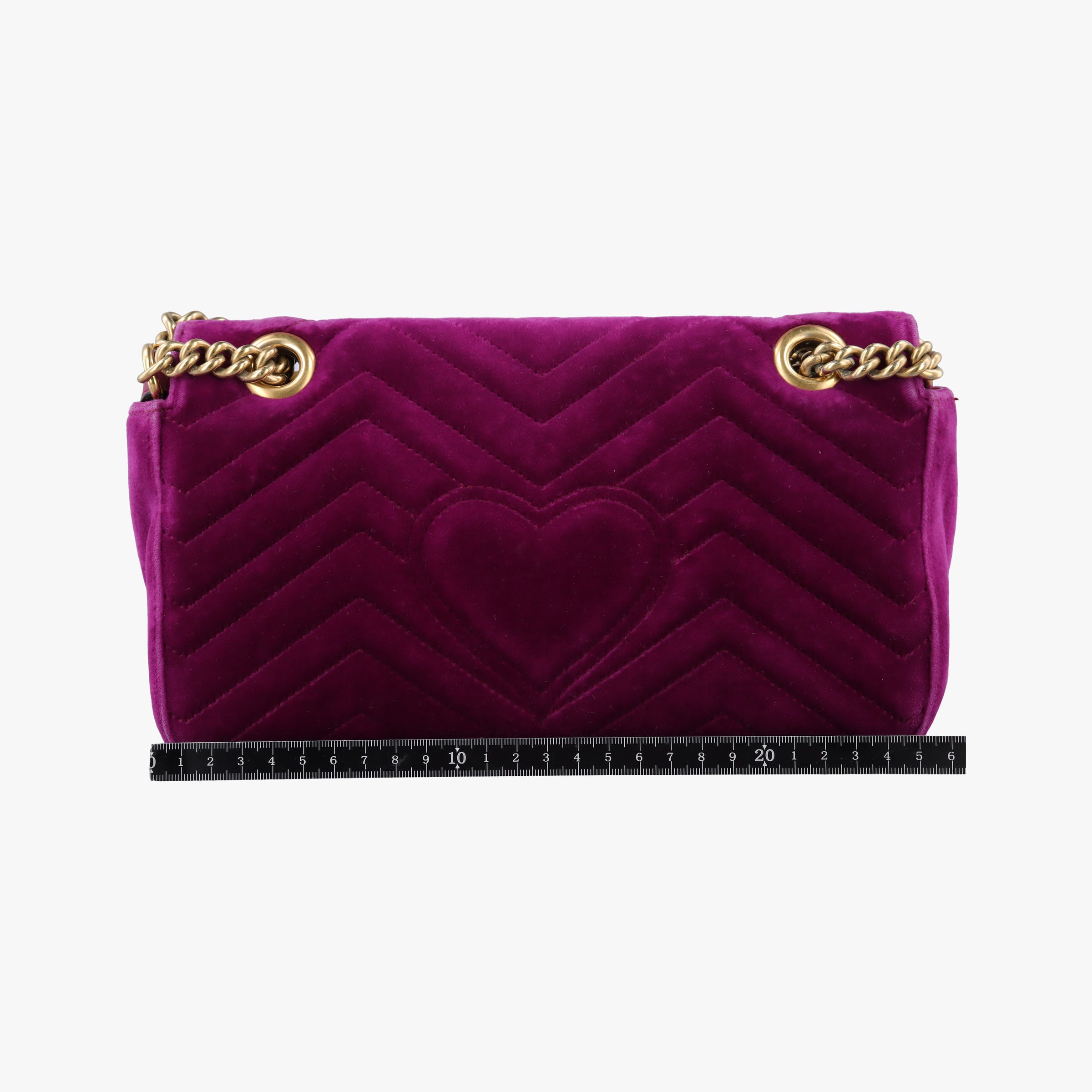 Pre-owned Gucci GG Marmont Purple velour 443497 shoulderbag | stylenewstar