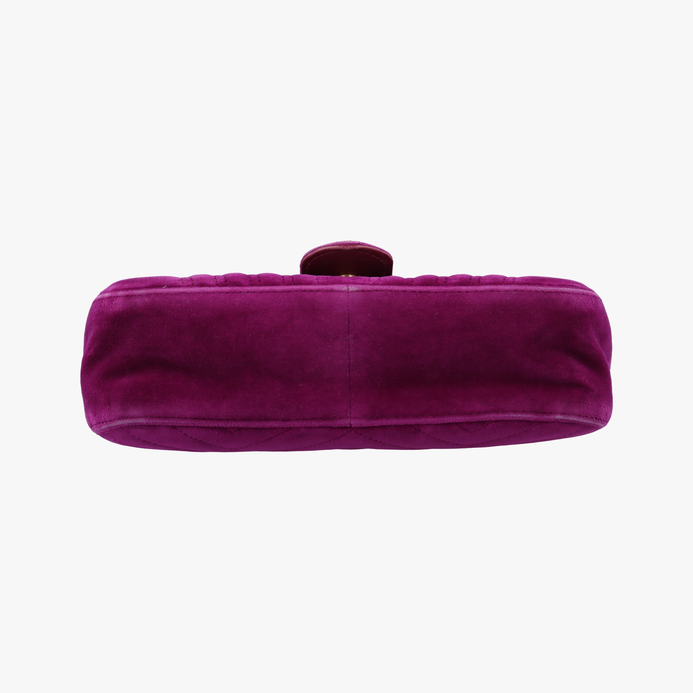 Pre-owned Gucci GG Marmont Purple velour 443497 shoulderbag | stylenewstar