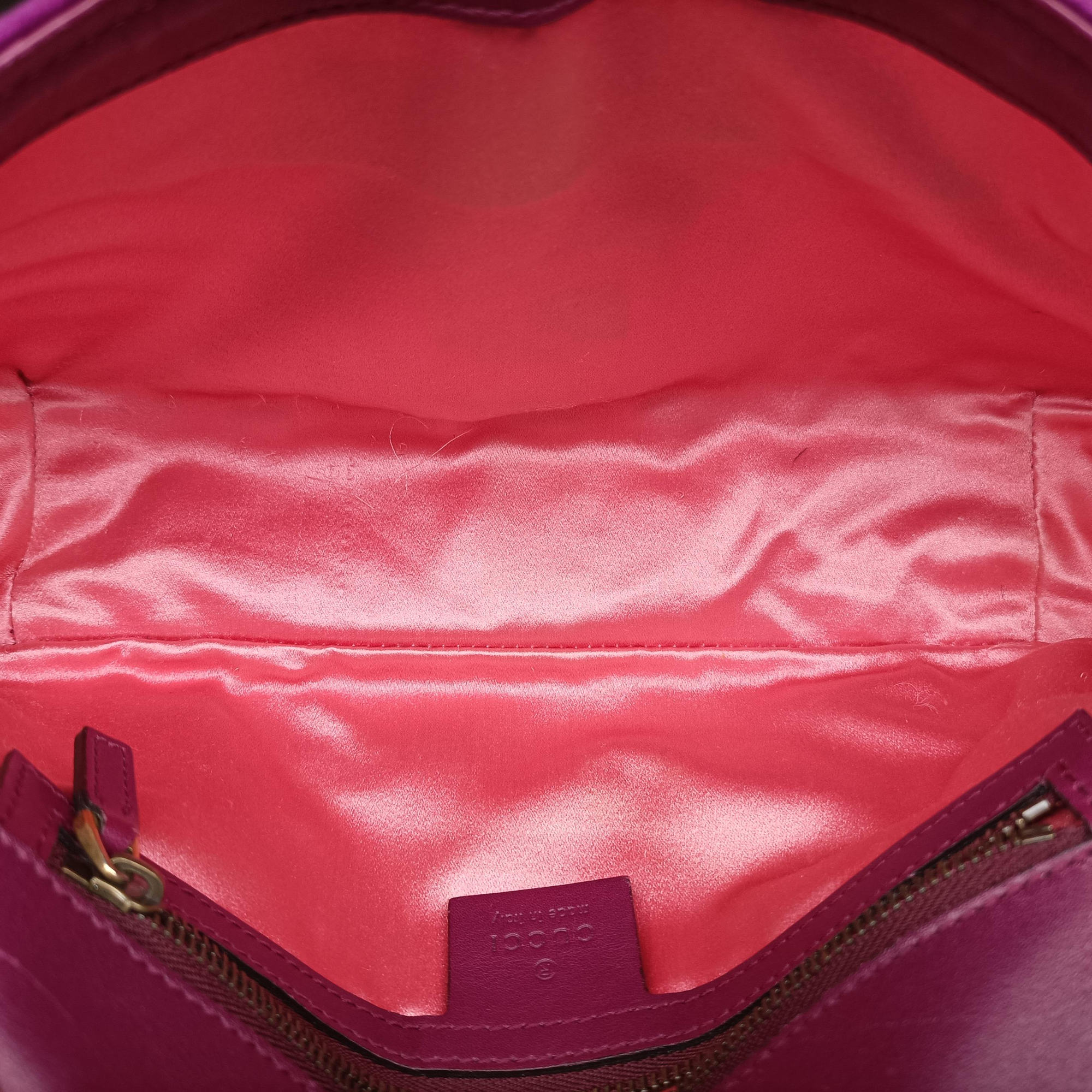 Pre-owned Gucci GG Marmont Purple velour 443497 shoulderbag | stylenewstar