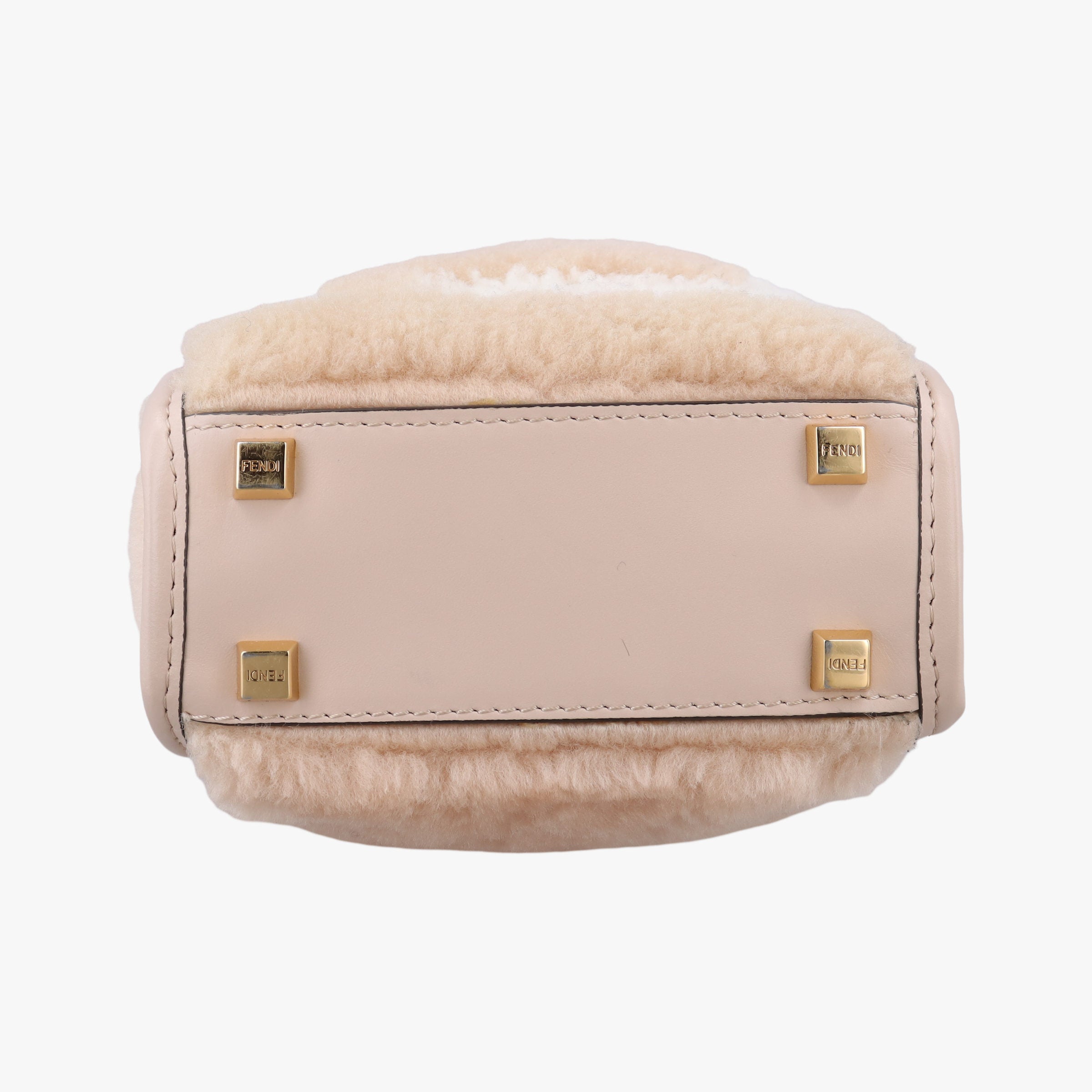 Secondhand Fendi SUNSHINE SHOPPER beige×Multicolour fur×leather 8BS051 shoulderbag | stylenewstar