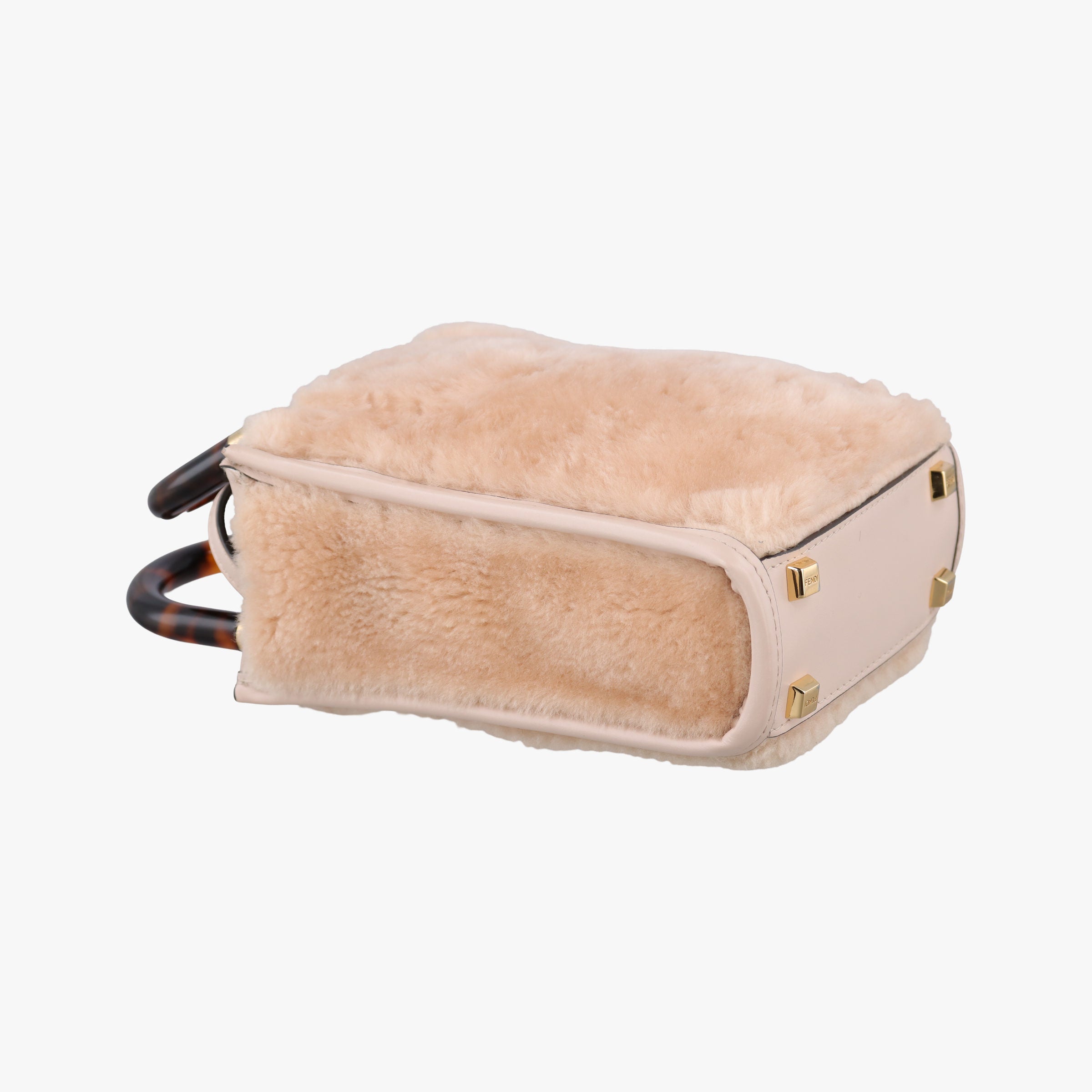 Secondhand Fendi SUNSHINE SHOPPER beige×Multicolour fur×leather 8BS051 shoulderbag | stylenewstar