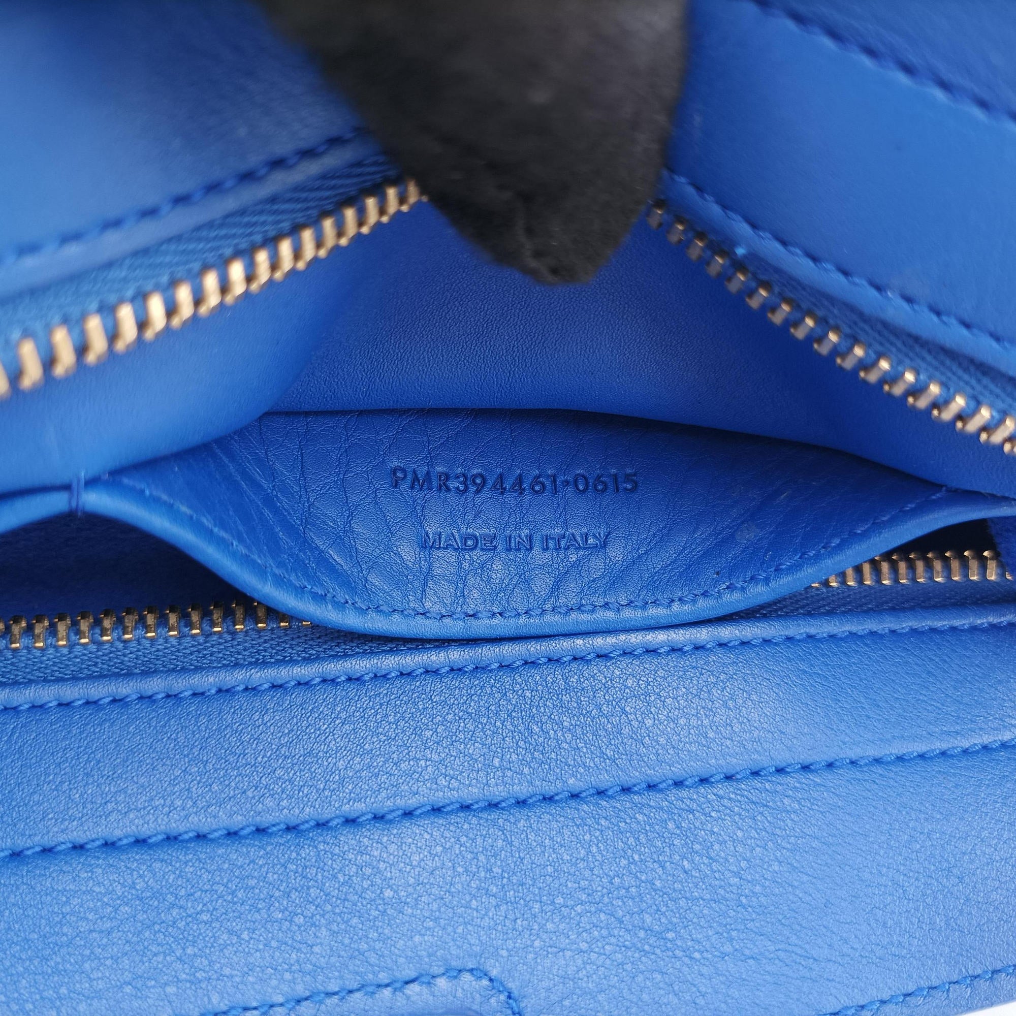 Vintage Yves Saint Laurent BABY CABAS Blue Leather 394461 shoulderbag | stylenewstar