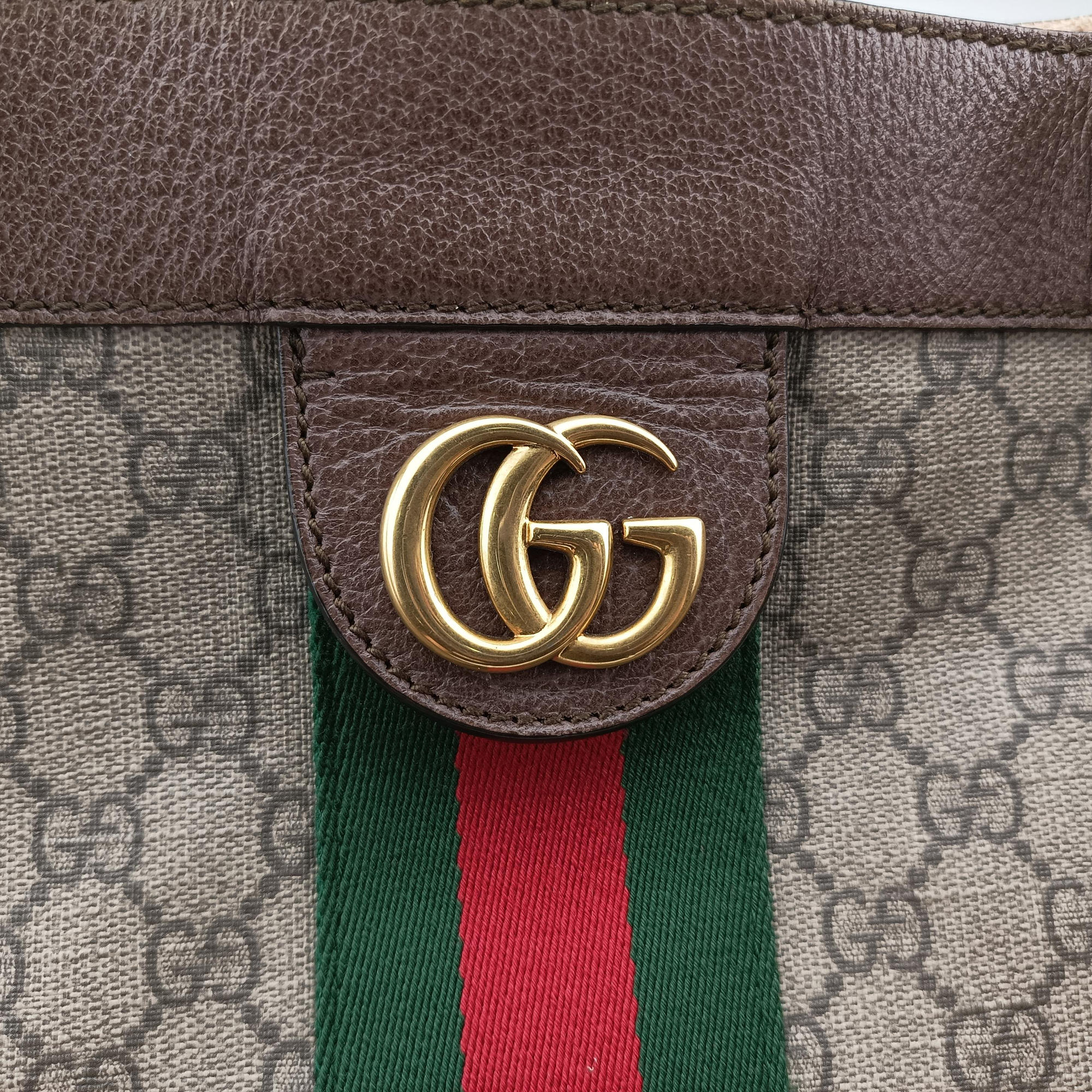Vintage Gucci Ophidia beige×red×green PVC coated canvas×leather 547947 handbag | stylenewstar