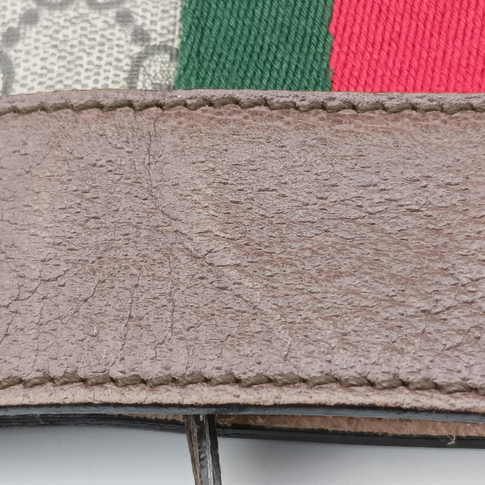 Vintage Gucci Ophidia beige×red×green PVC coated canvas×leather 547947 handbag | stylenewstar