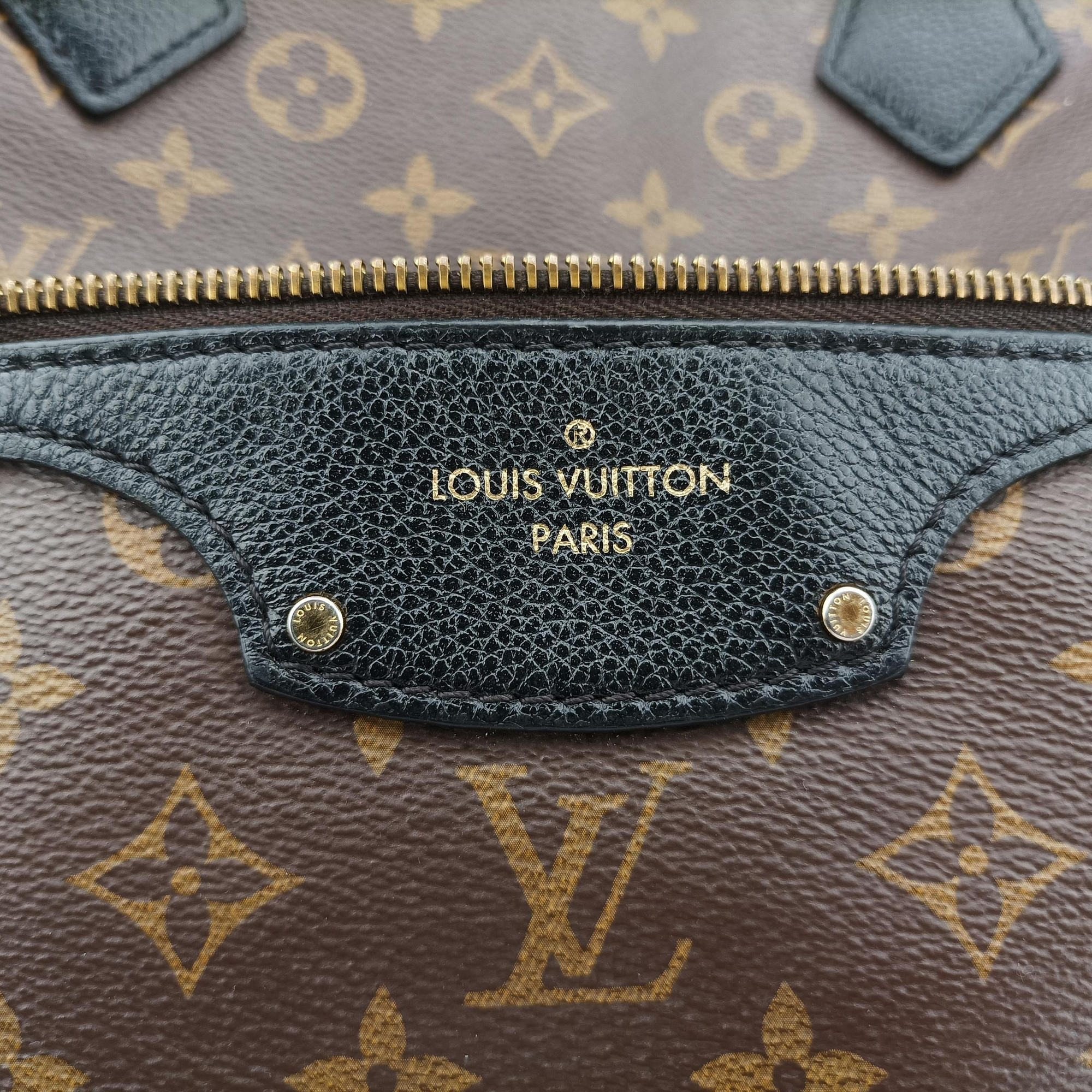 Pre-owned Louis Vuitton Tournel PM Brown×Noir Monogram Canvas×calf leather M44057 shoulderbag | stylenewstar