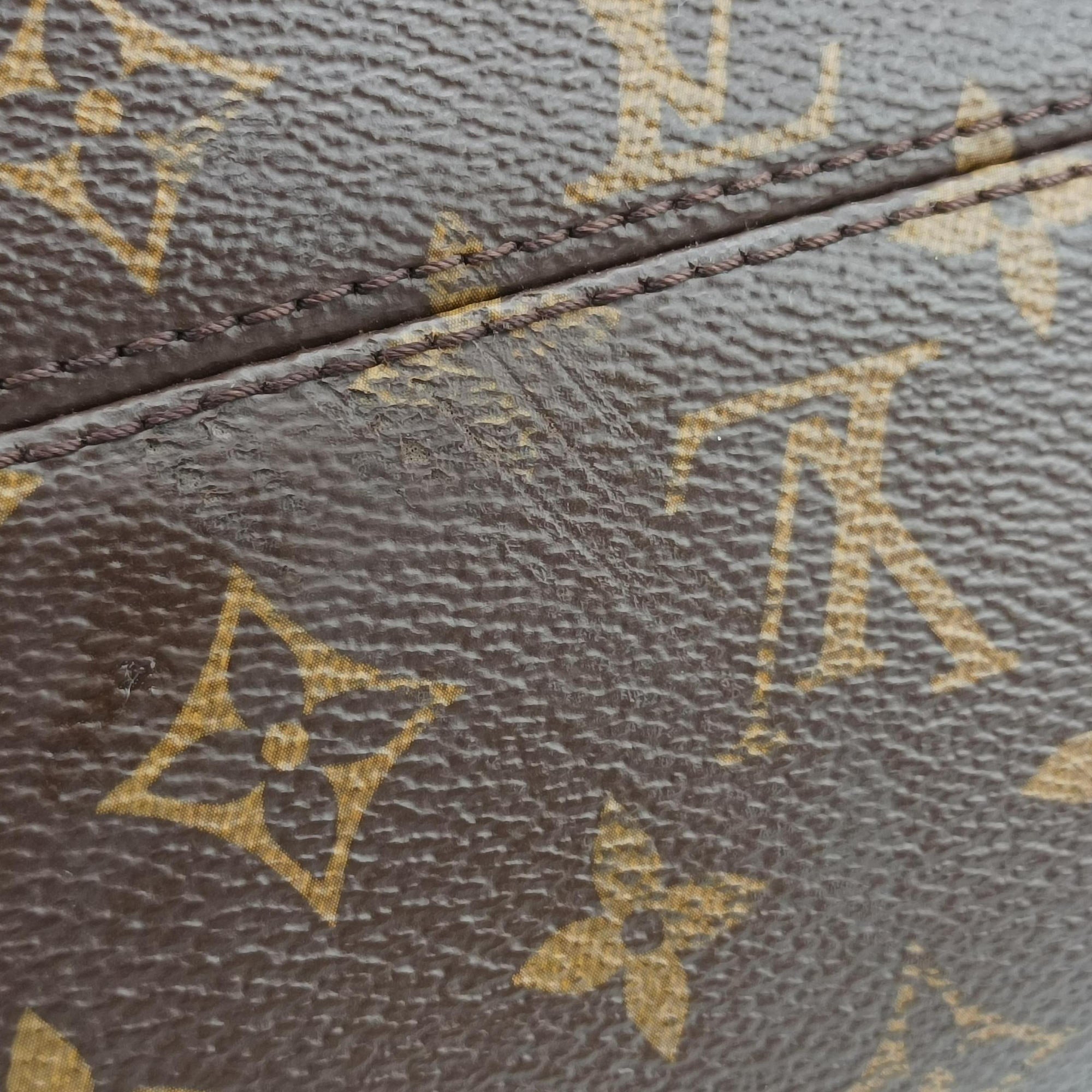 Pre-owned Louis Vuitton Tournel PM Brown×Noir Monogram Canvas×calf leather M44057 shoulderbag | stylenewstar