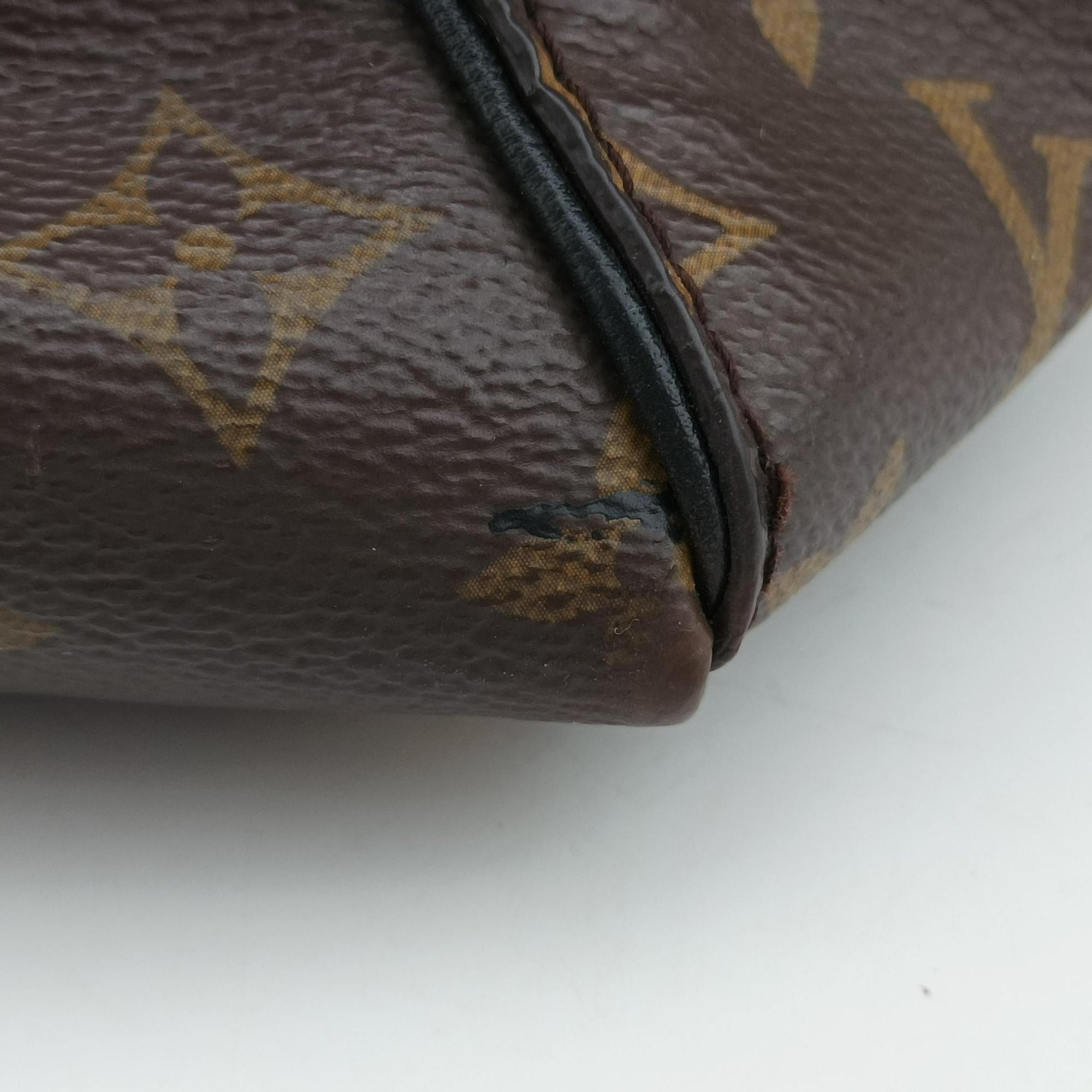 Pre-owned Louis Vuitton Tournel PM Brown×Noir Monogram Canvas×calf leather M44057 shoulderbag | stylenewstar