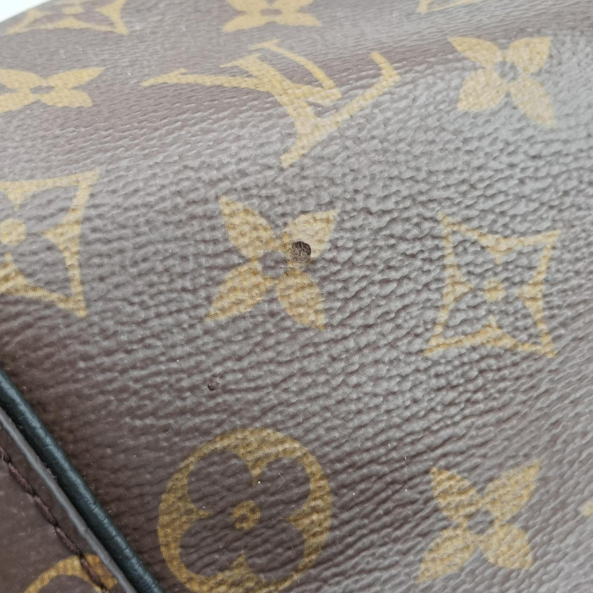 Pre-owned Louis Vuitton Tournel PM Brown×Noir Monogram Canvas×calf leather M44057 shoulderbag | stylenewstar