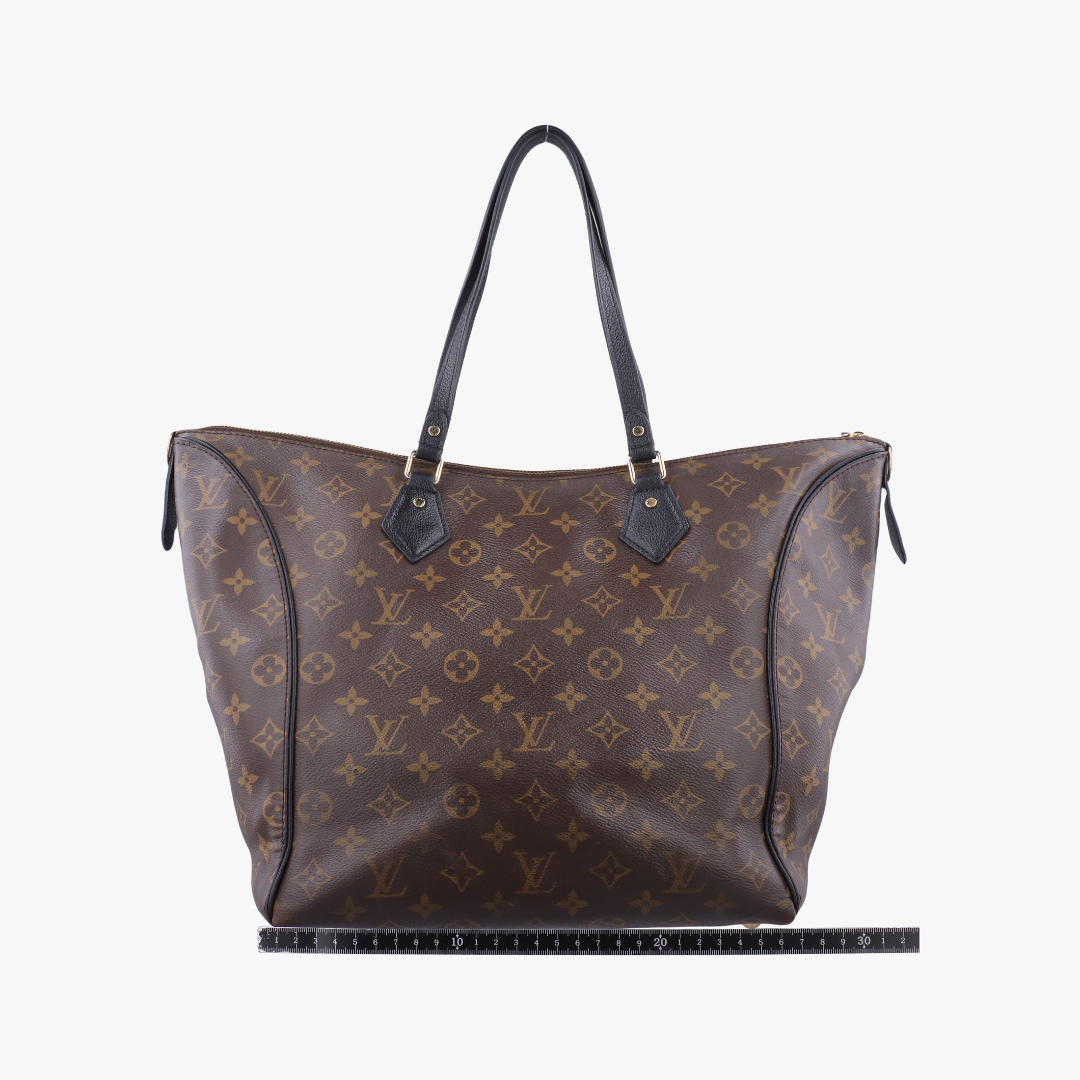 Pre-owned Louis Vuitton Tournel PM Brown×Noir Monogram Canvas×calf leather M44057 shoulderbag | stylenewstar