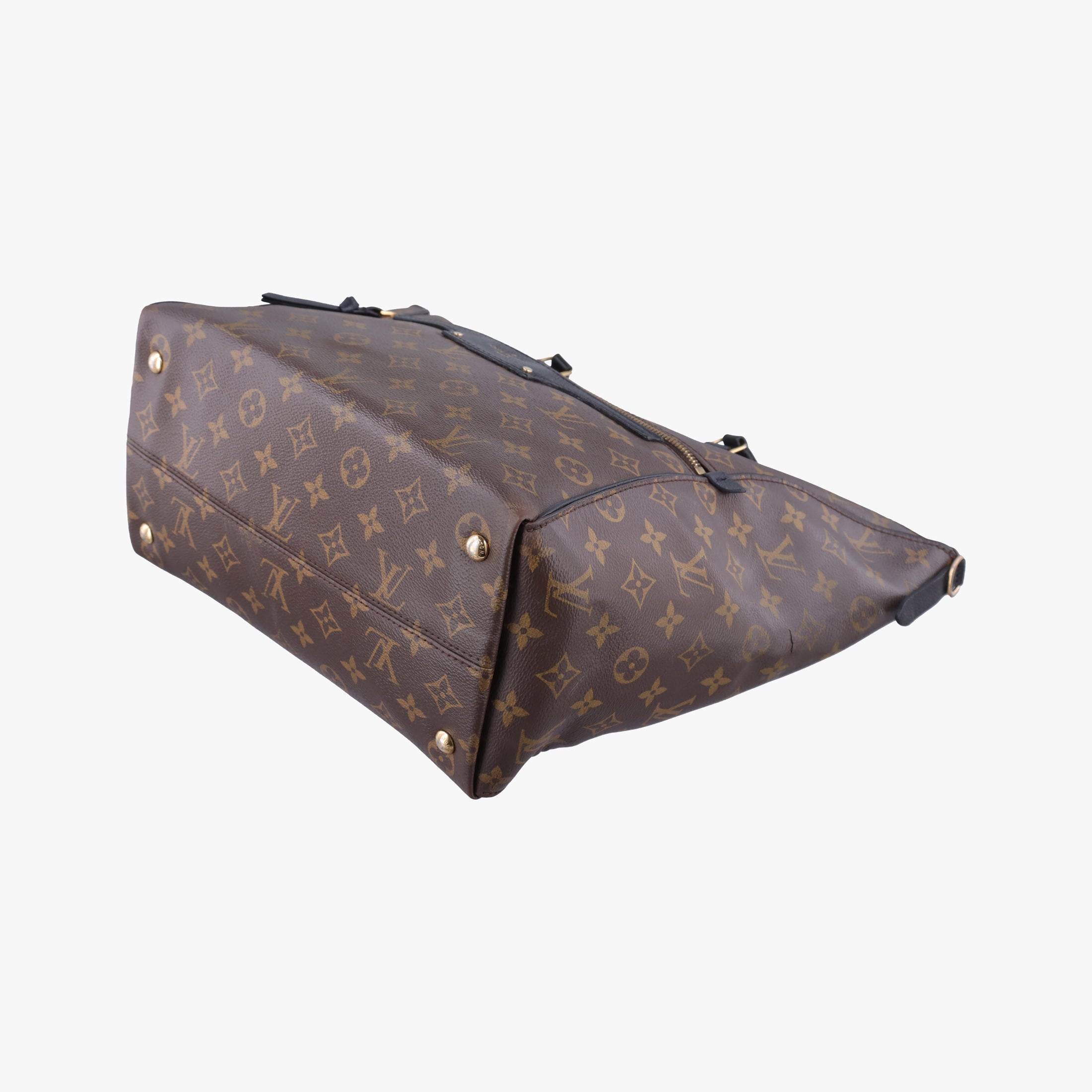 Pre-owned Louis Vuitton Tournel PM Brown×Noir Monogram Canvas×calf leather M44057 shoulderbag | stylenewstar