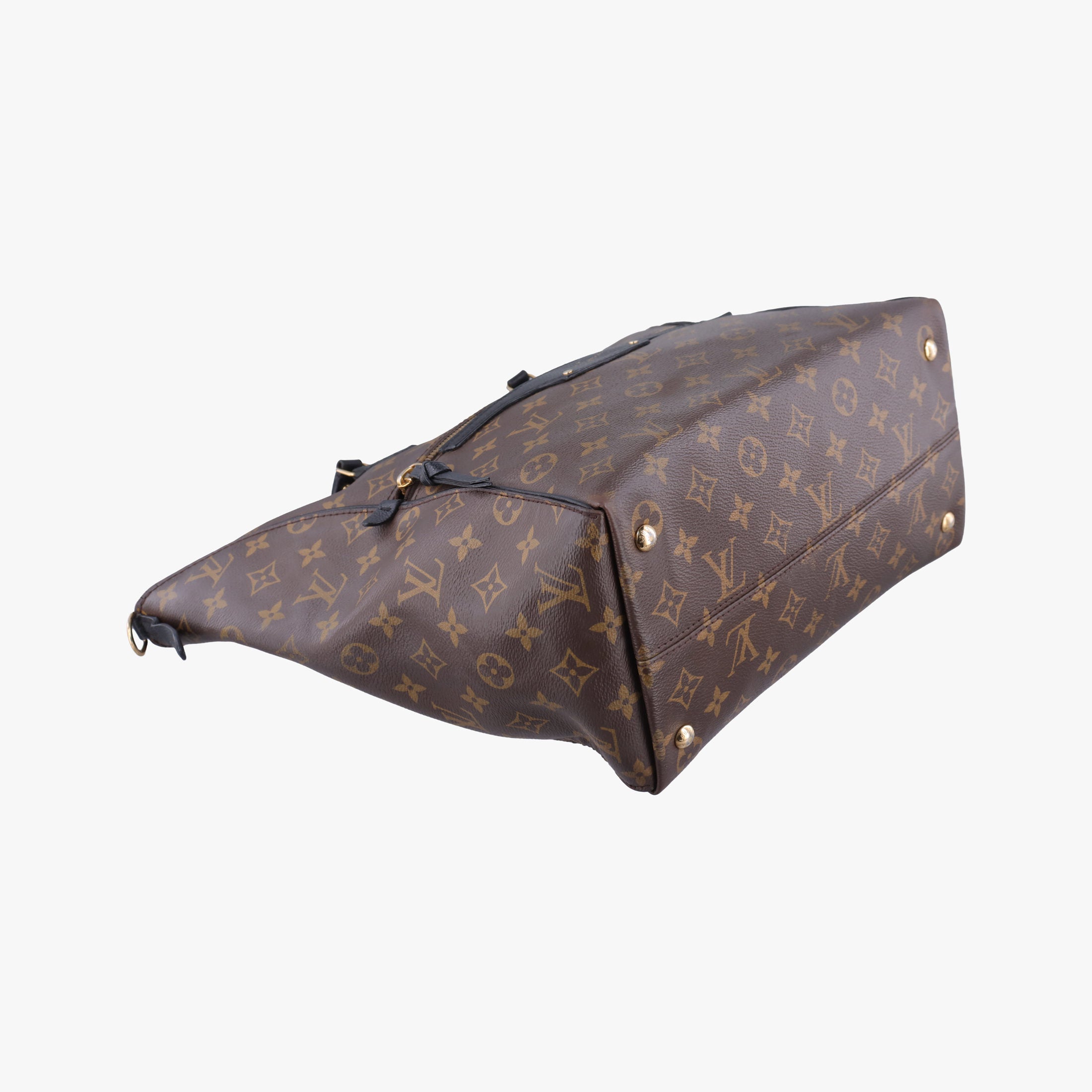 Pre-owned Louis Vuitton Tournel PM Brown×Noir Monogram Canvas×calf leather M44057 shoulderbag | stylenewstar