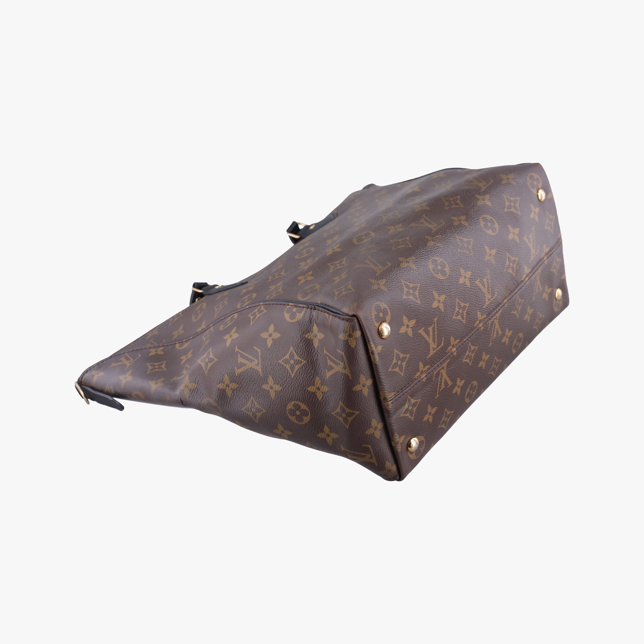 Pre-owned Louis Vuitton Tournel PM Brown×Noir Monogram Canvas×calf leather M44057 shoulderbag | stylenewstar