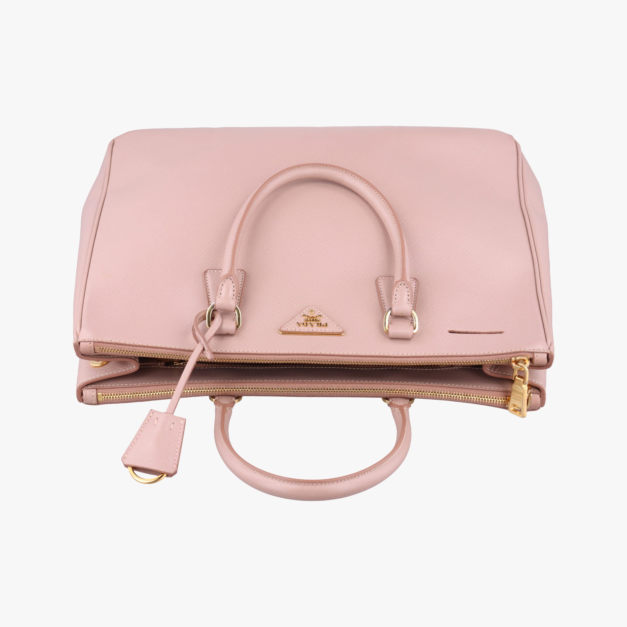 Pre-owned Prada Galleria Pink SAFFIANO Leather BN1786 handbag | stylenewstar